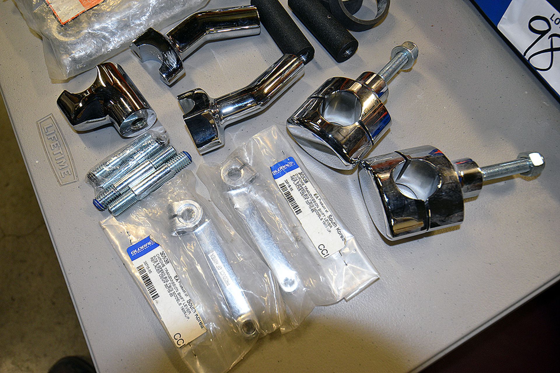 {LOT} Chrome Handle Bar Components - Image 3 of 3