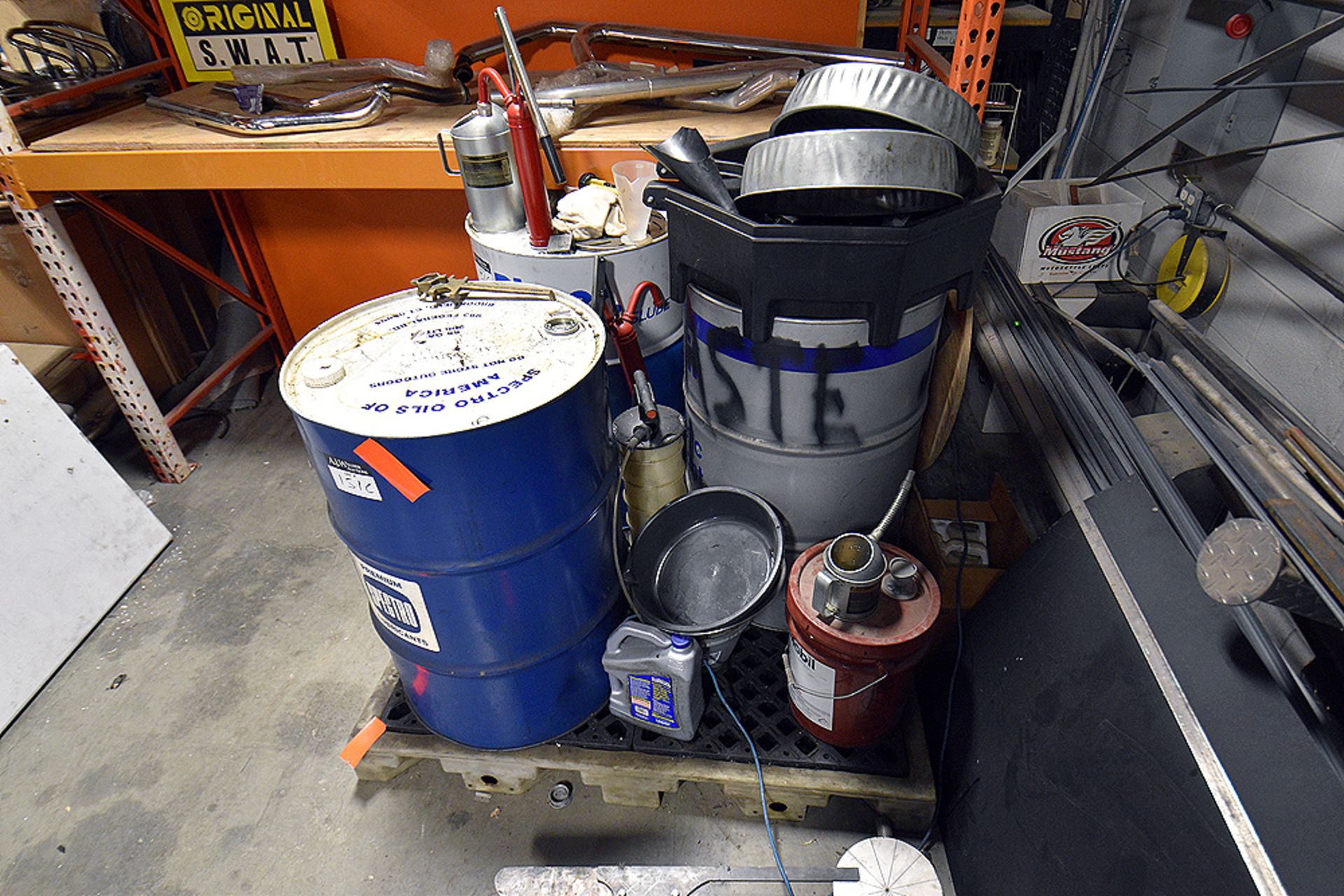 Spectro Premium Lubricant Oil, (2) Partial Drum w/unknown Contents, w/Pig Modular Spill Deck - Image 2 of 7