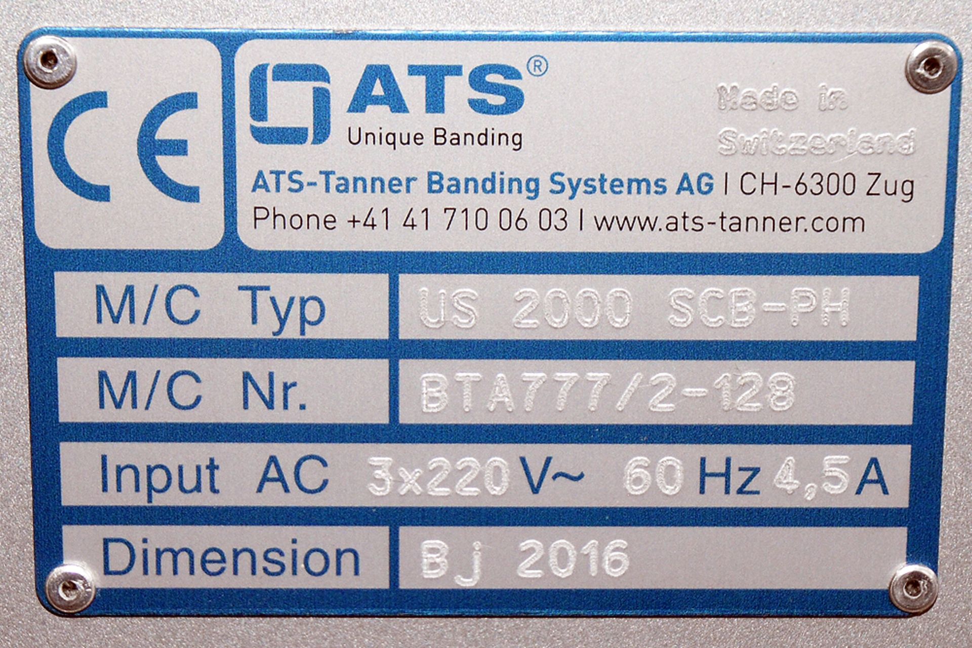 ATS US-2000 SCB-PH Horizontal and Vertical Stacking, Automatic, Banding System - Image 14 of 17