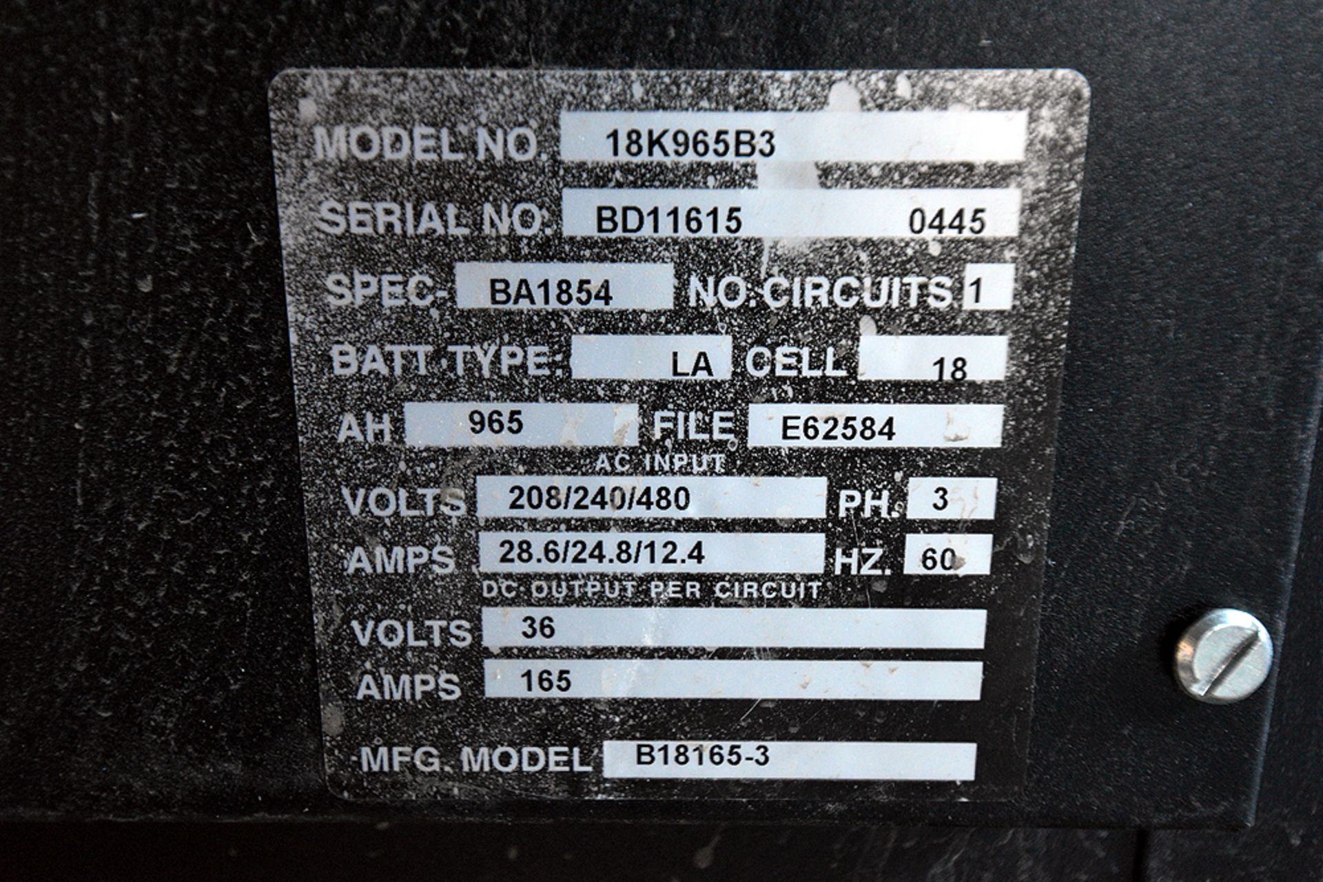 Kodiak Model 18K965B3 36V Forklift Battery Charger - Bild 4 aus 6