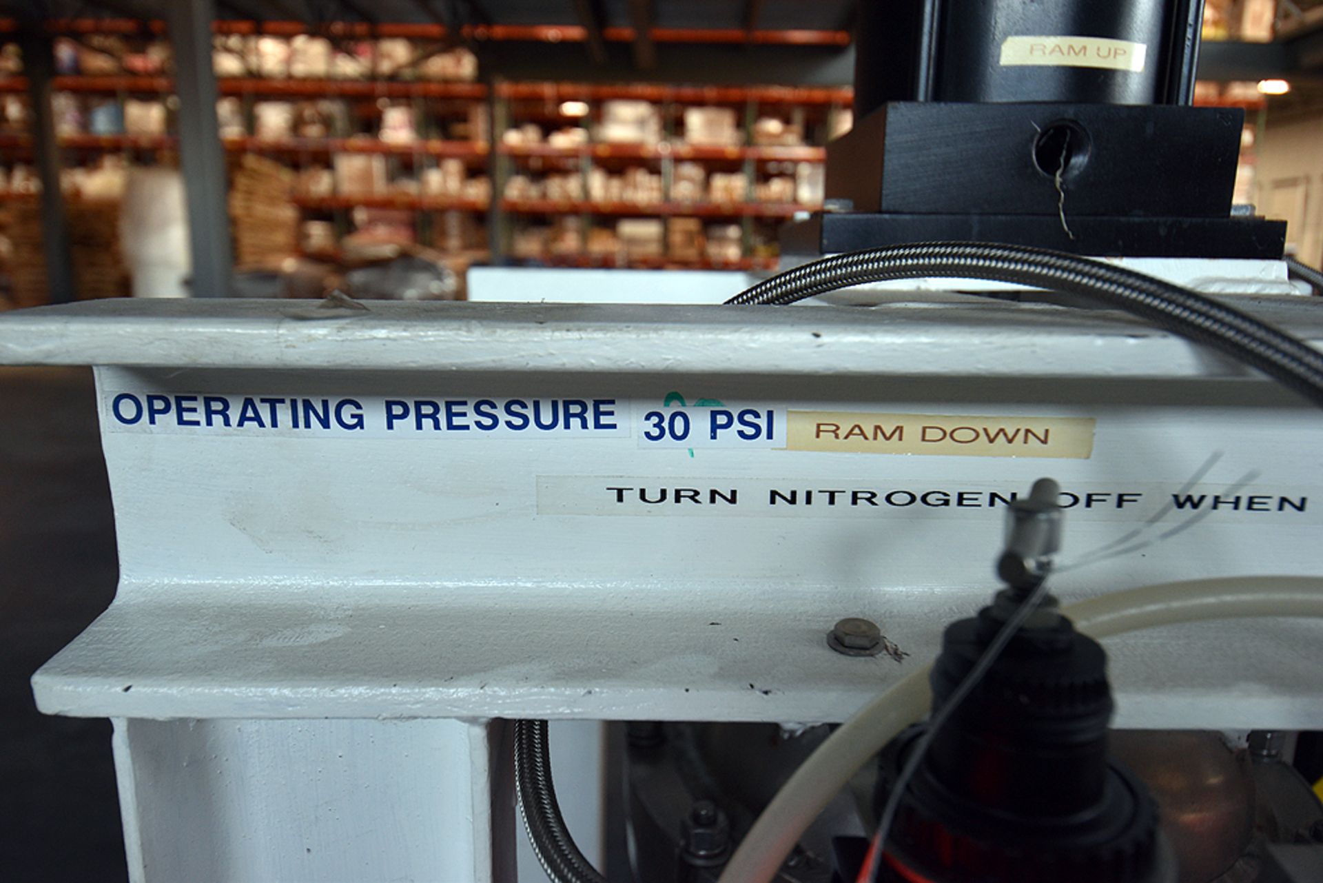 Group of (2) Nordson 5 Liter, Stainless Steel Pressure Pots Mounted on Custom Stand - Image 12 of 13