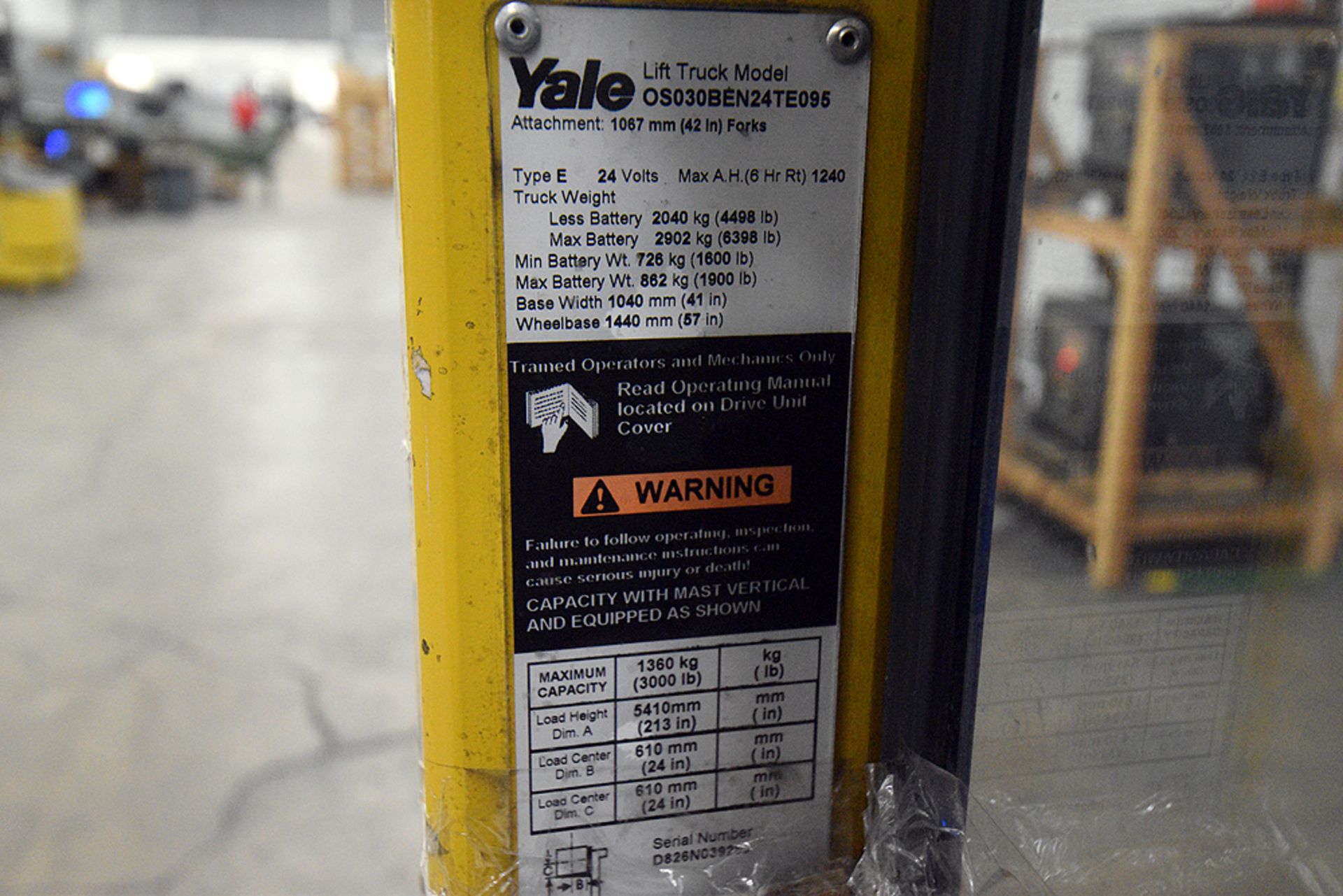 Yale 3,000 lbs. Capacity, Order Picker w/ 213" Lift Height - Image 10 of 10