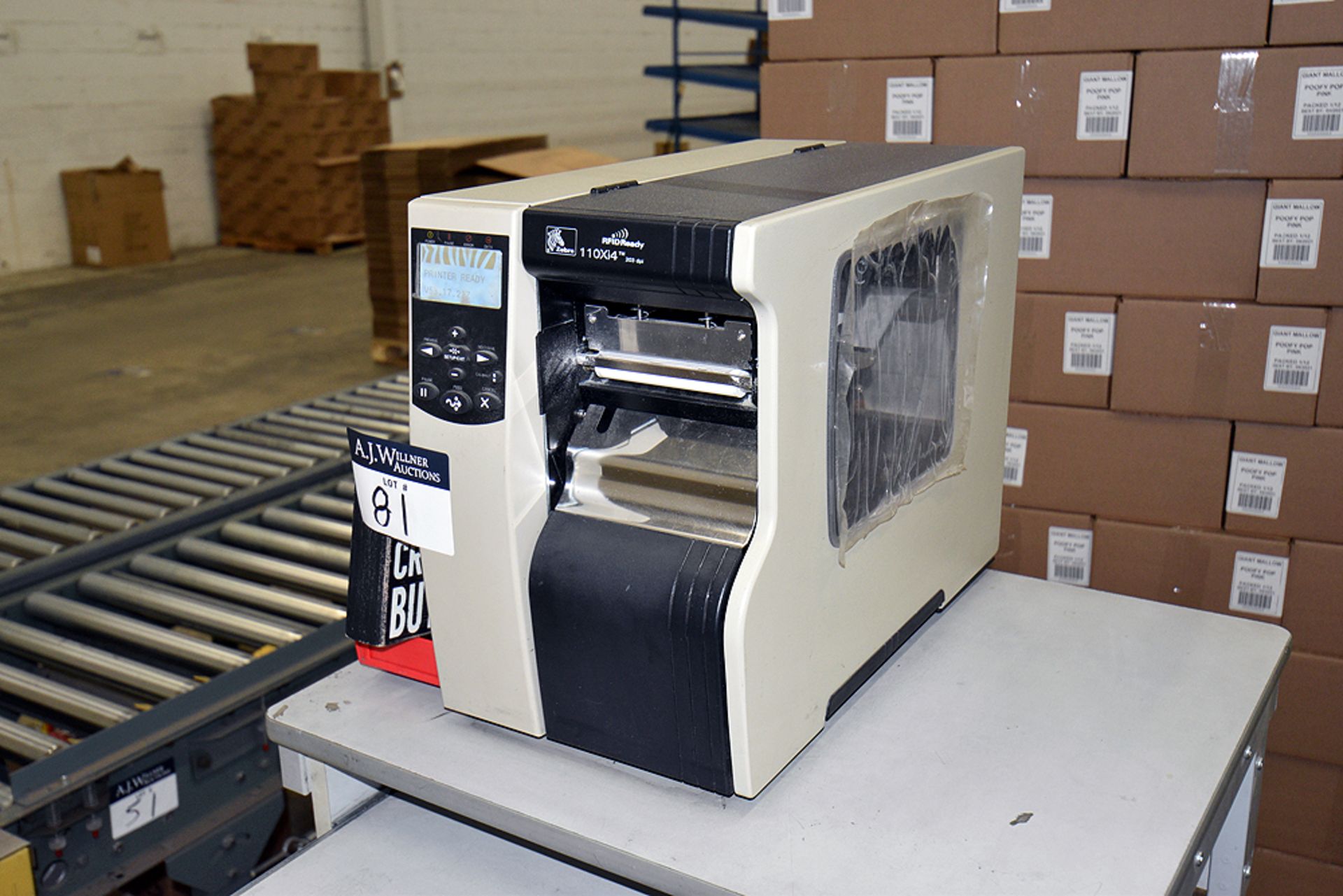 Zebra 110Xi4 Printer w/ Cart