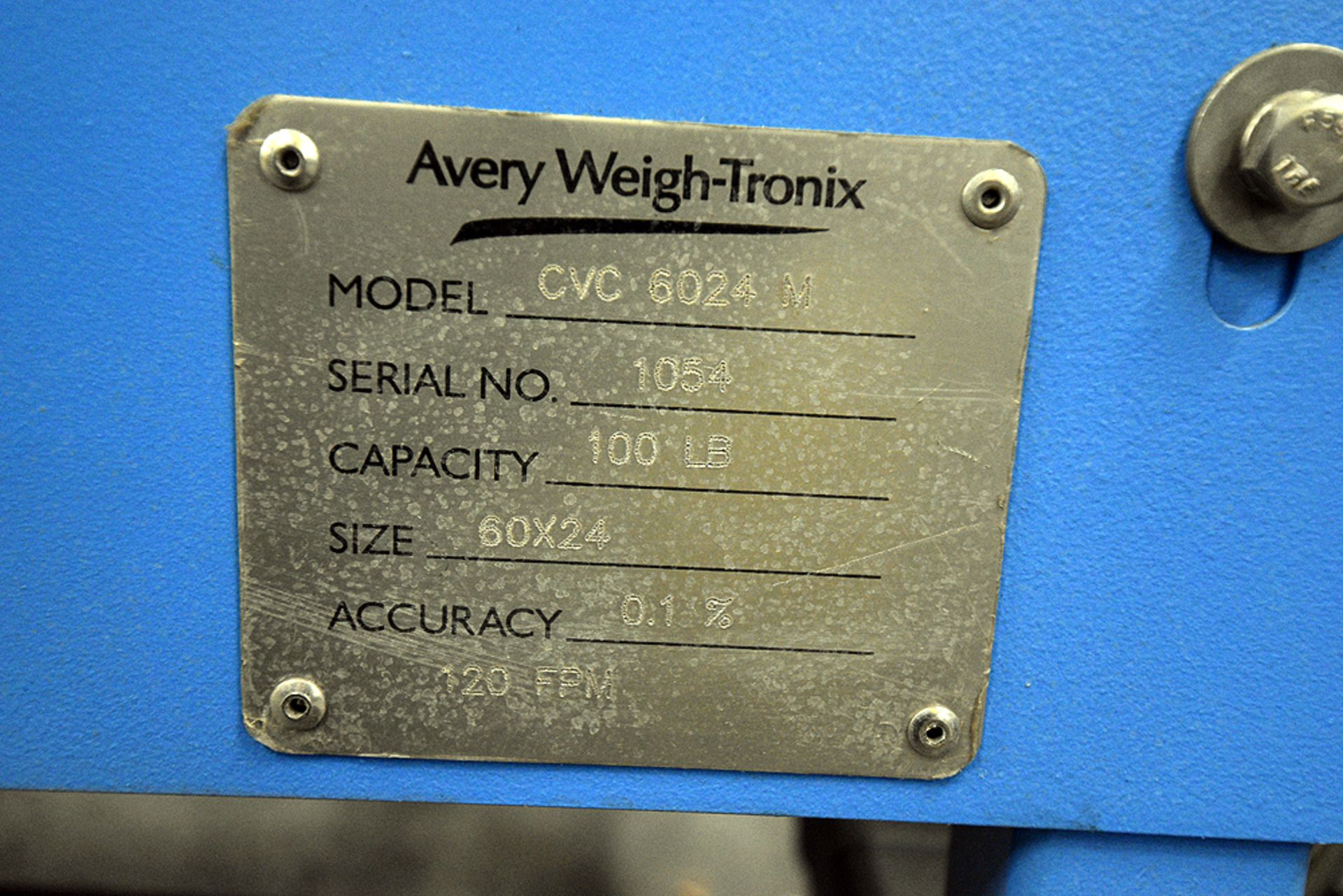 Avery Weigh-TronixCVC6024M Inline Conveyor Scale - Image 5 of 8
