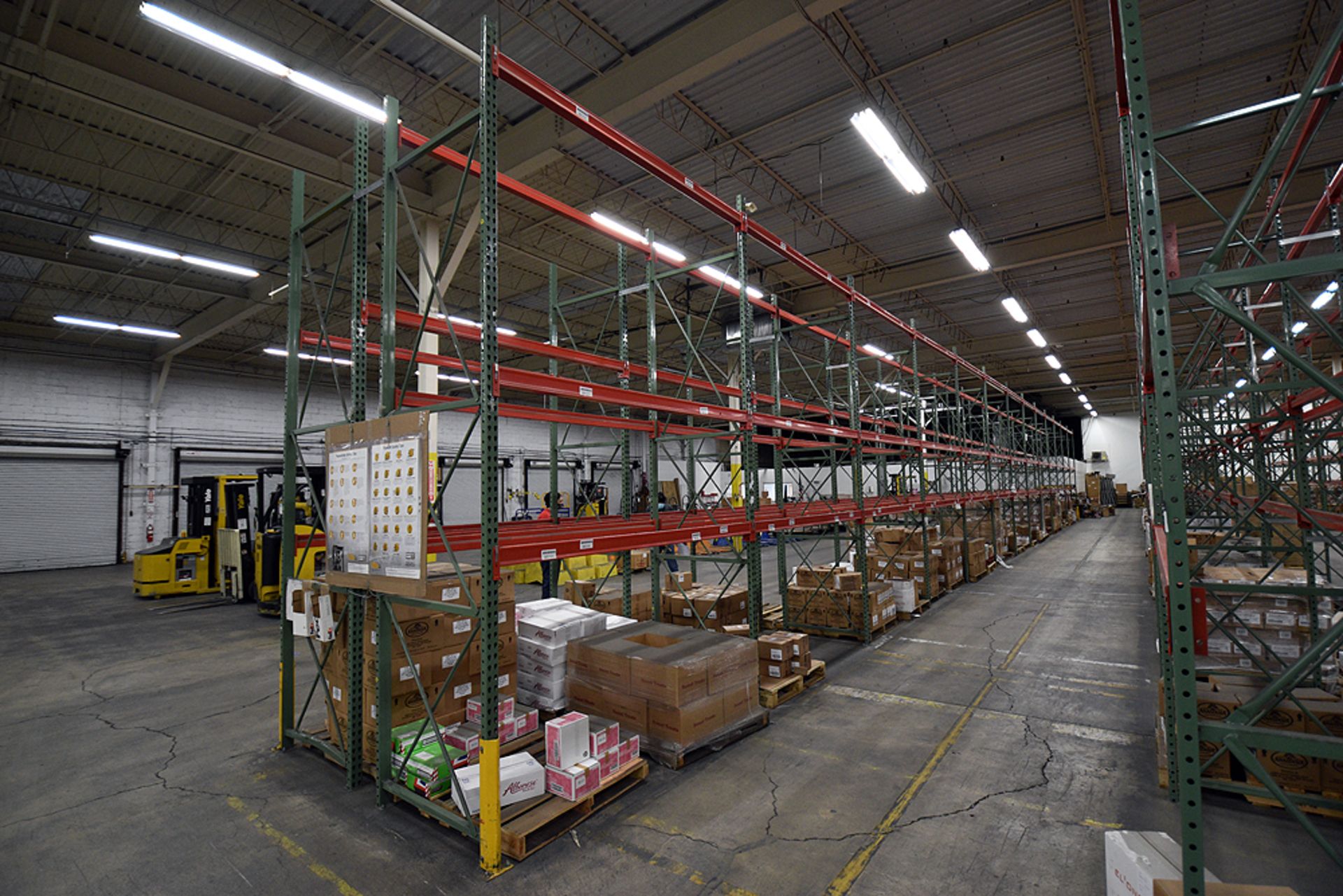 Group of 26 Sections of Teardrop Style Pallet Racking, 14' x 42"