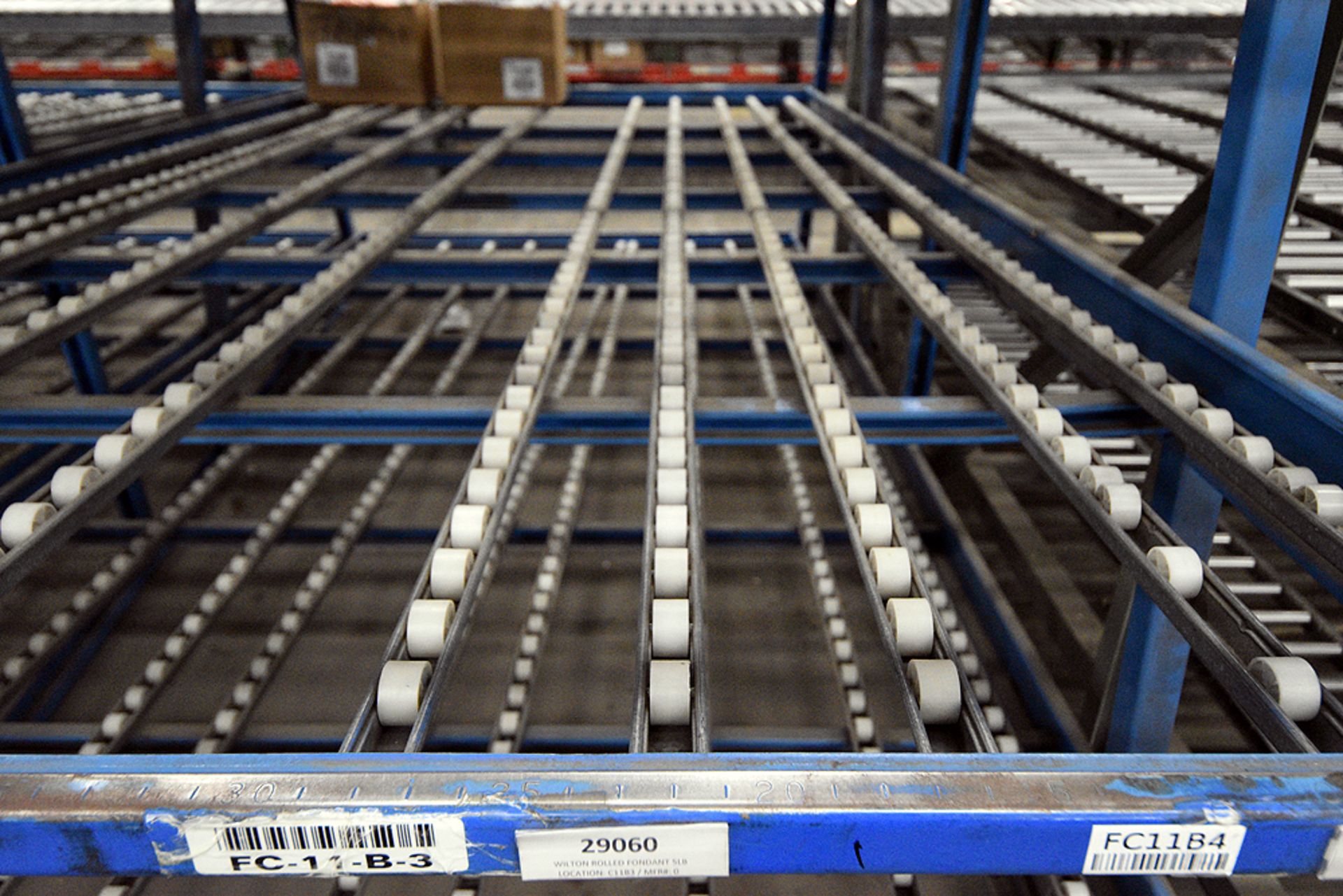 4-Tier Gravity Fed, Carton Flow Rack (124"x249"x95"H) (108"x1" Rollers) - Image 2 of 3