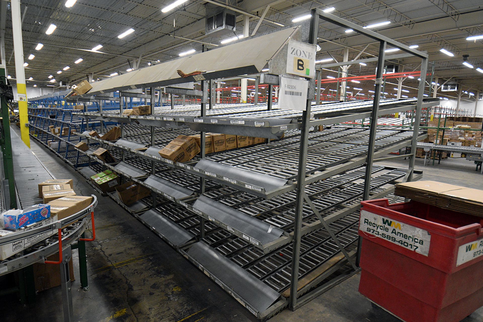 4-Tier Gravity Fed, Carton Flow Rack (132"x300"x95"H) (108"x7" Rollers) - Image 4 of 4