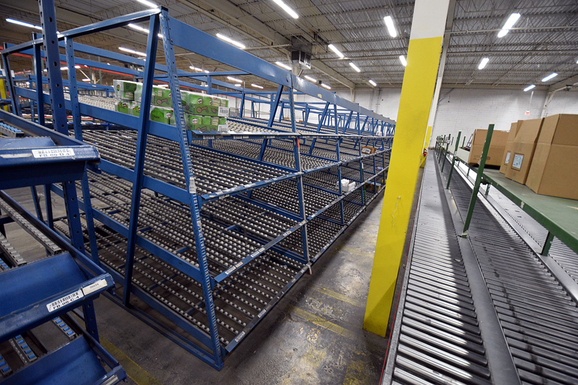 4-Tier Gravity Fed, Carton Flow Rack (116"x624"x95"H) (108"x1" Rollers) - Image 4 of 4