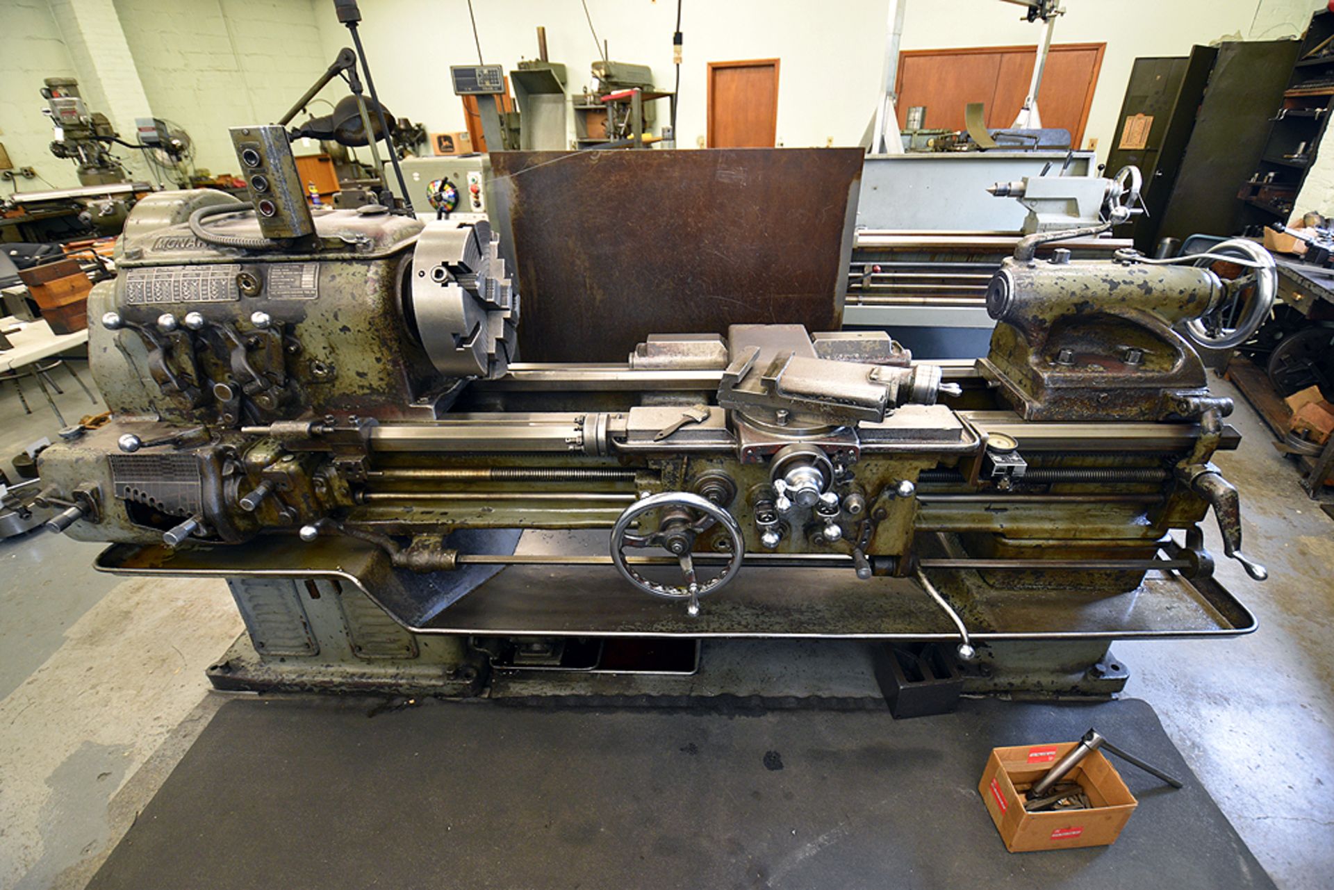 Monarch Model 18"BB Lathe, (48" DBC and 20.5" Swing) w/Union No. 564 D-1-6 4-Jaw Chuck (15"x 4 3/8")