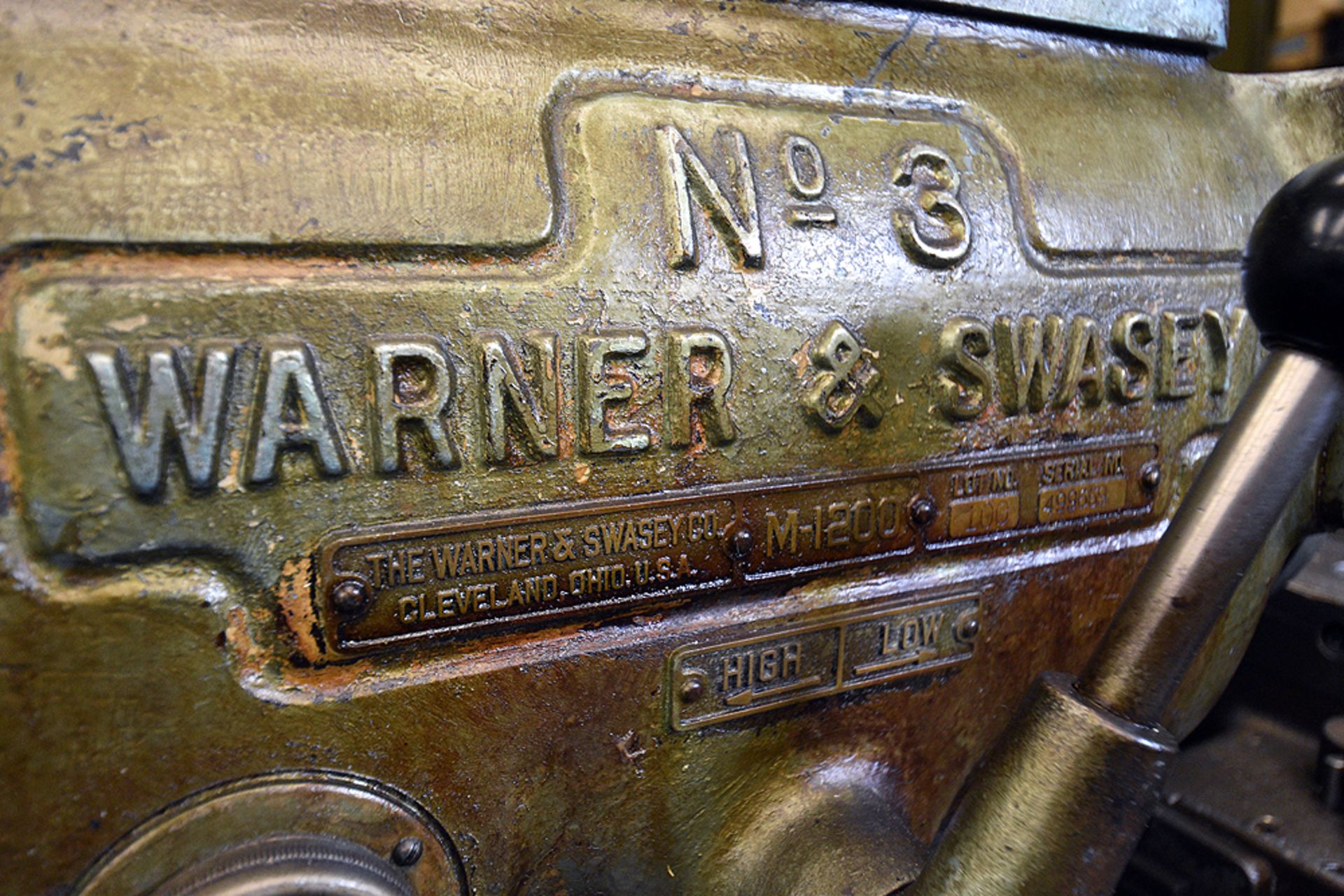 Warner Swasey Model No. M1200, s/n 499669 w/6-Shelf Metal Cabinet & Tooling - Image 5 of 17