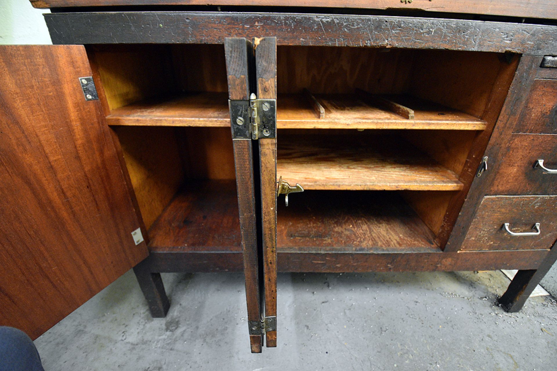 Wood Machinist Cabinet (48 1/2" x 43 1/2" x 18"D.) w/Contents - Image 6 of 6