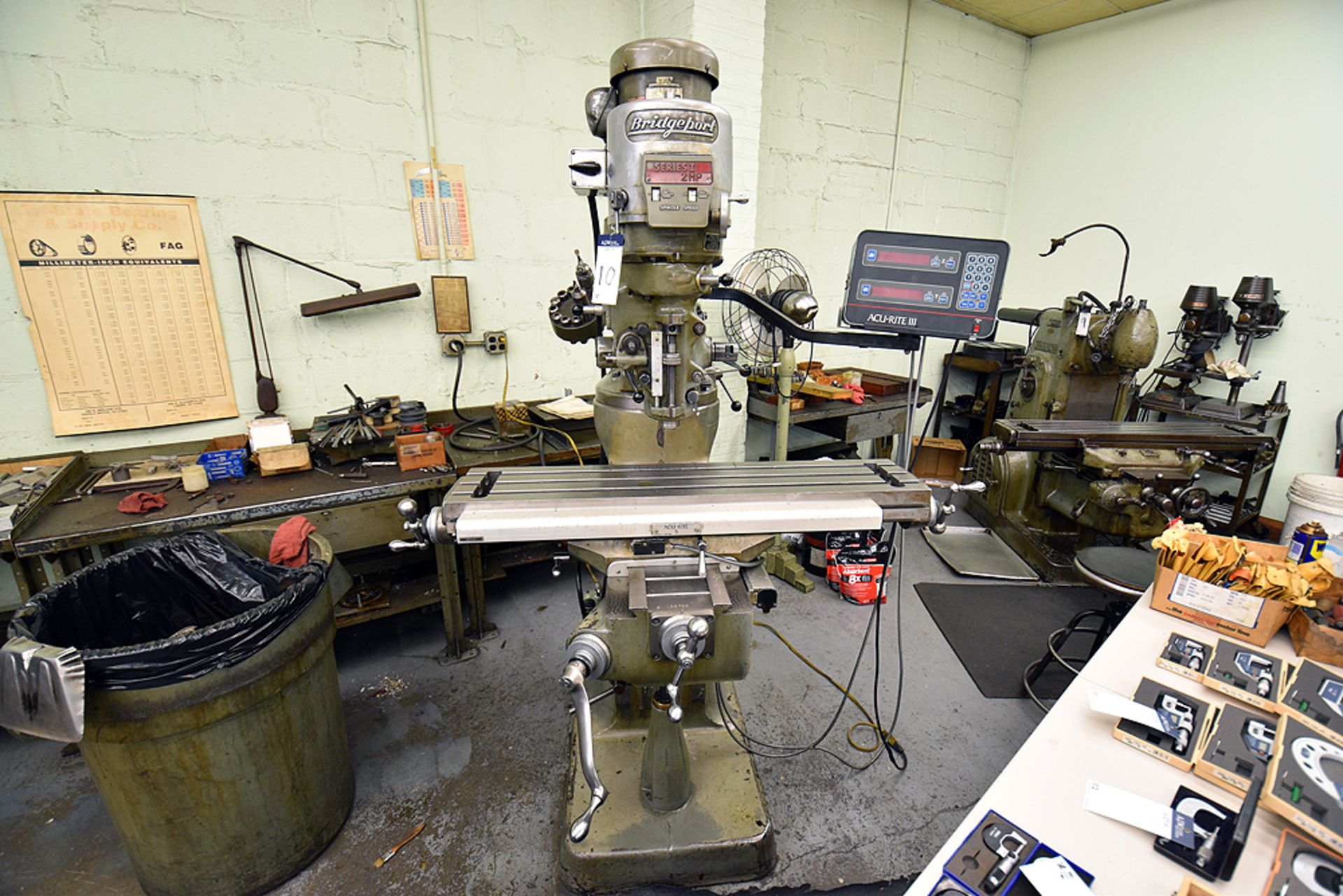 Bridgeport Series 1, 2HP, Vertical Milling Machine w/ Accu-Rite3 DRO & Accu-Rite 5 Length Gauge - Image 2 of 15