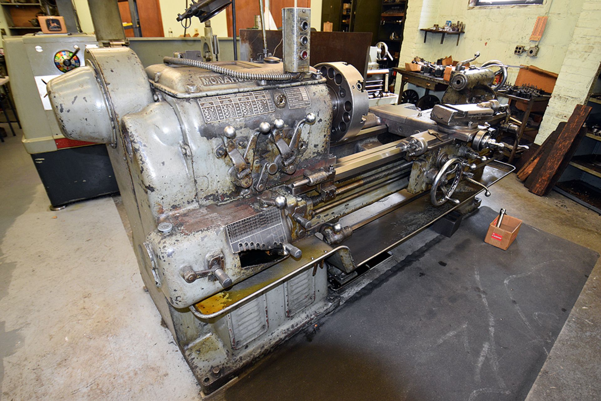 Monarch Model 18"BB Lathe, (48" DBC and 20.5" Swing) w/Union No. 564 D-1-6 4-Jaw Chuck (15"x 4 3/8") - Image 2 of 12