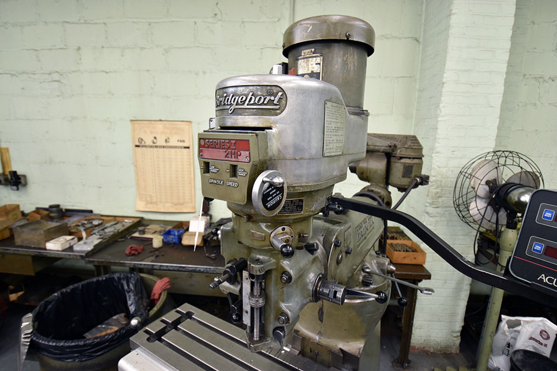 Bridgeport Series 1, 2HP, Vertical Milling Machine w/ Accu-Rite3 DRO & Accu-Rite 5 Length Gauge - Image 3 of 15