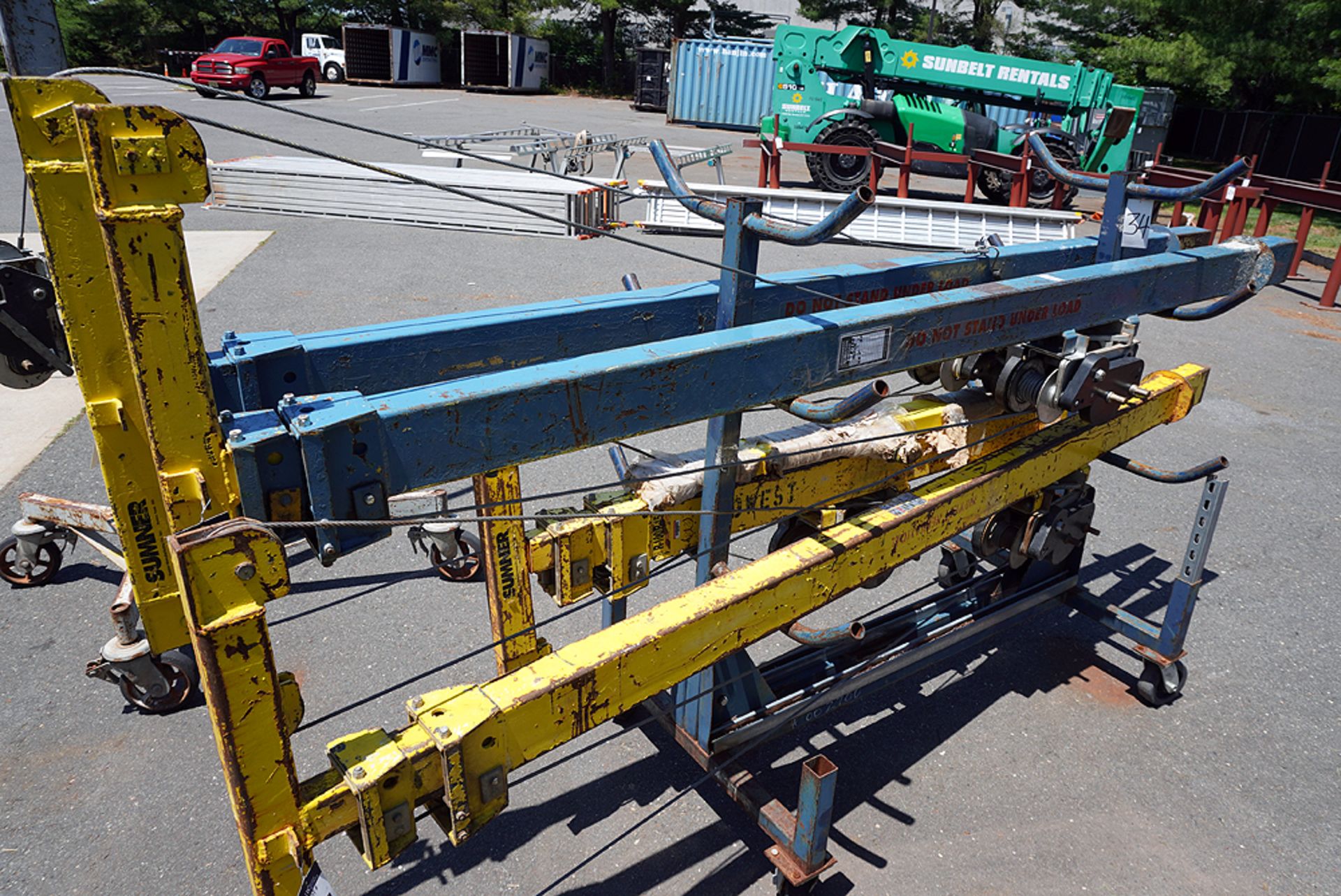 (4) Roust-A-Bout Material Handlers, (2) Extra Masts & Pipe Rack - Image 2 of 31