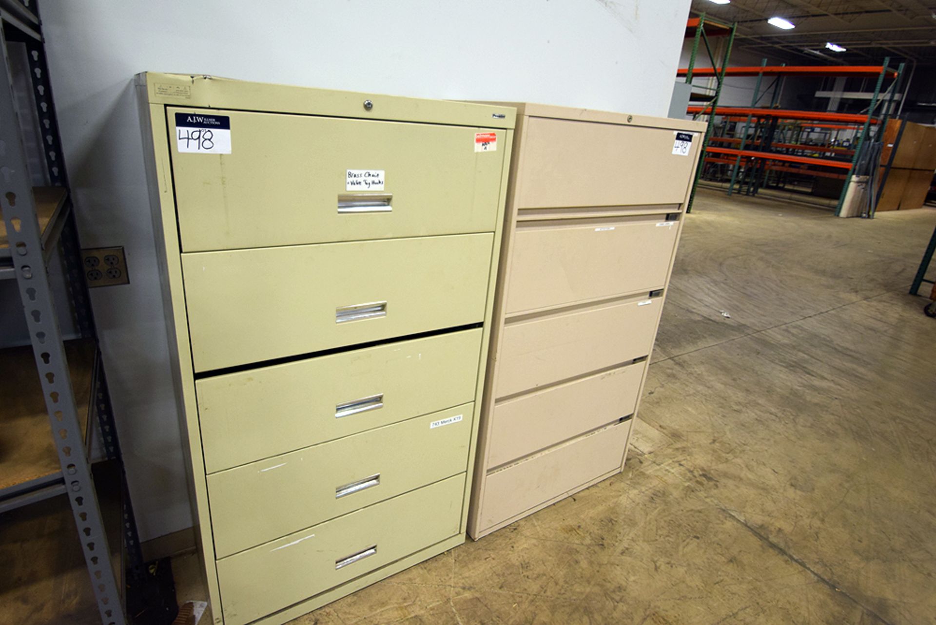 A Group of (1) Metal 2-Door Storage Cabinet & (3) 5-Draw Lateral File Cabinets - Image 5 of 17