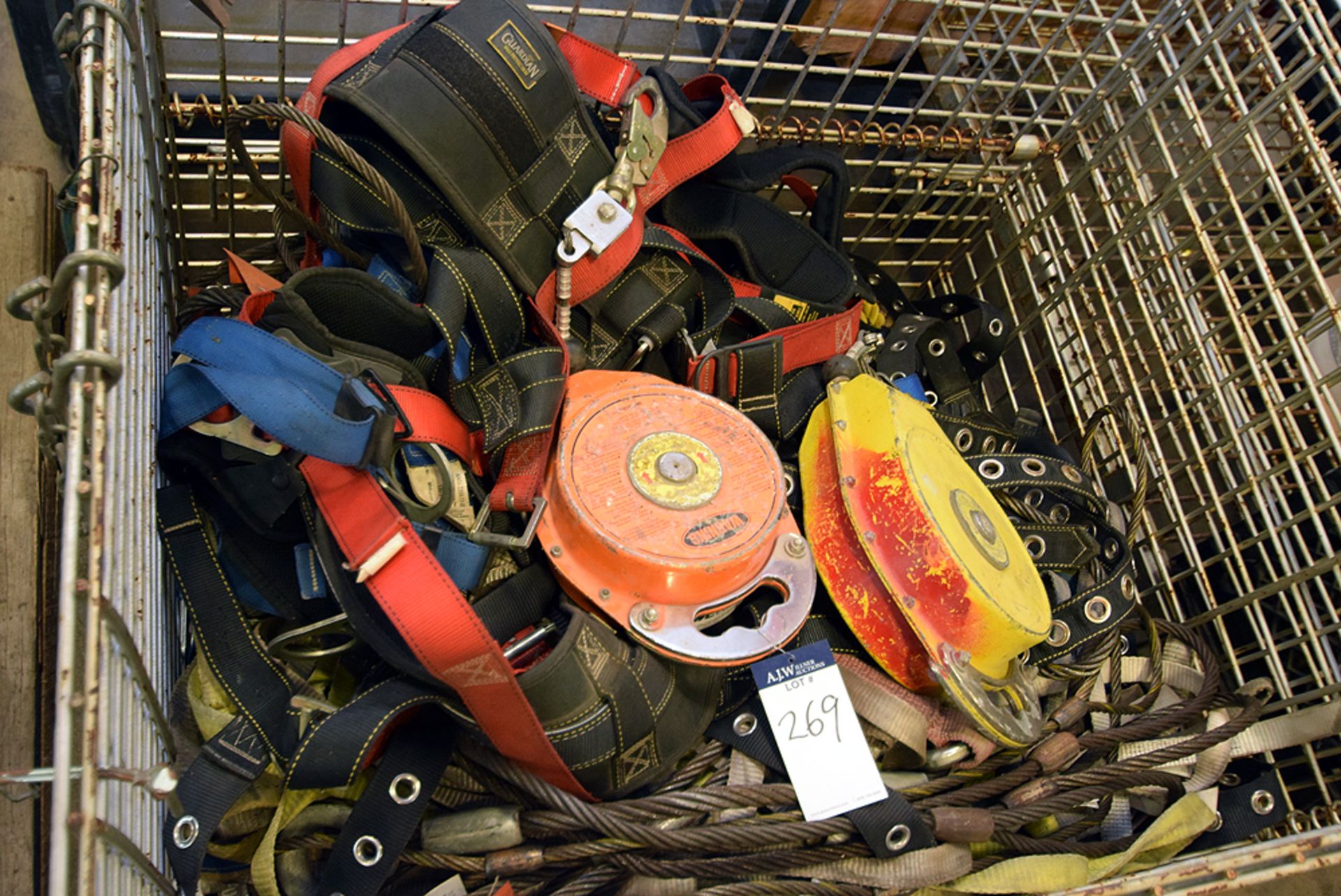 A Group of Fall Protection Harnesses, Braided Wire Slings, Nylon Slings, Braided Rope and Collapsibl - Image 2 of 6