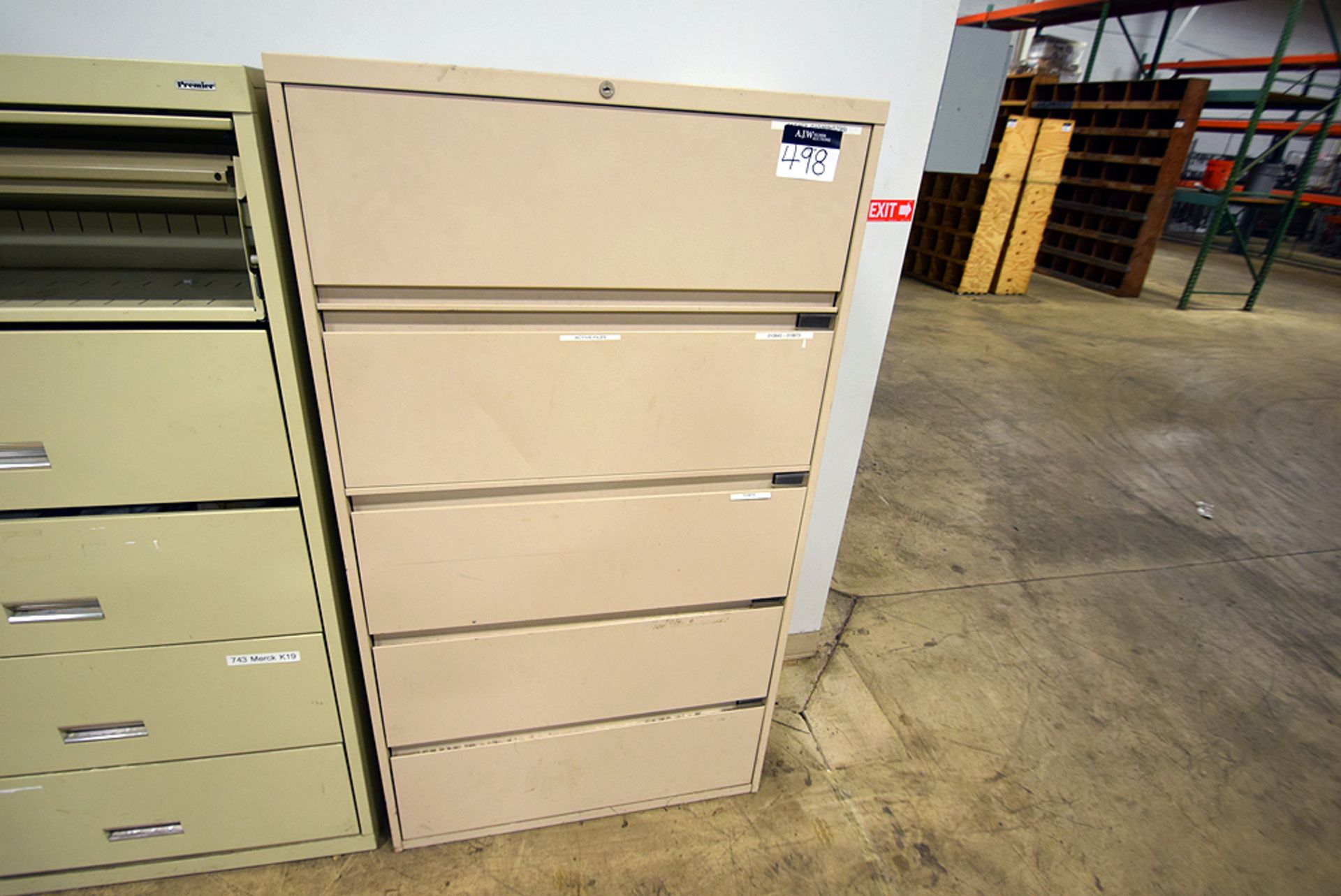 A Group of (1) Metal 2-Door Storage Cabinet & (3) 5-Draw Lateral File Cabinets - Image 12 of 17