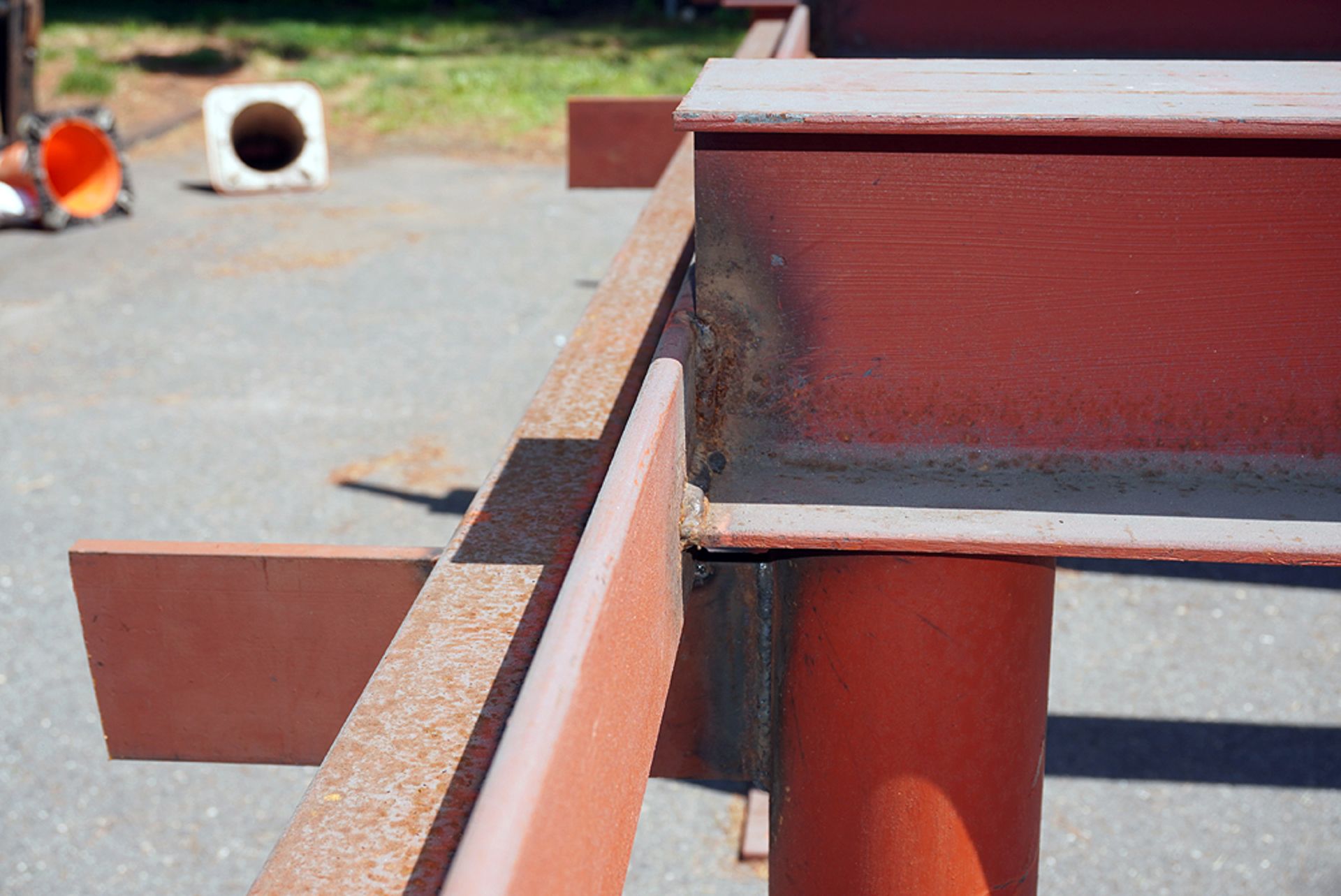 CUSTOM BUILT STEEL BOLT DOWN MATERIAL RACK - Image 12 of 14