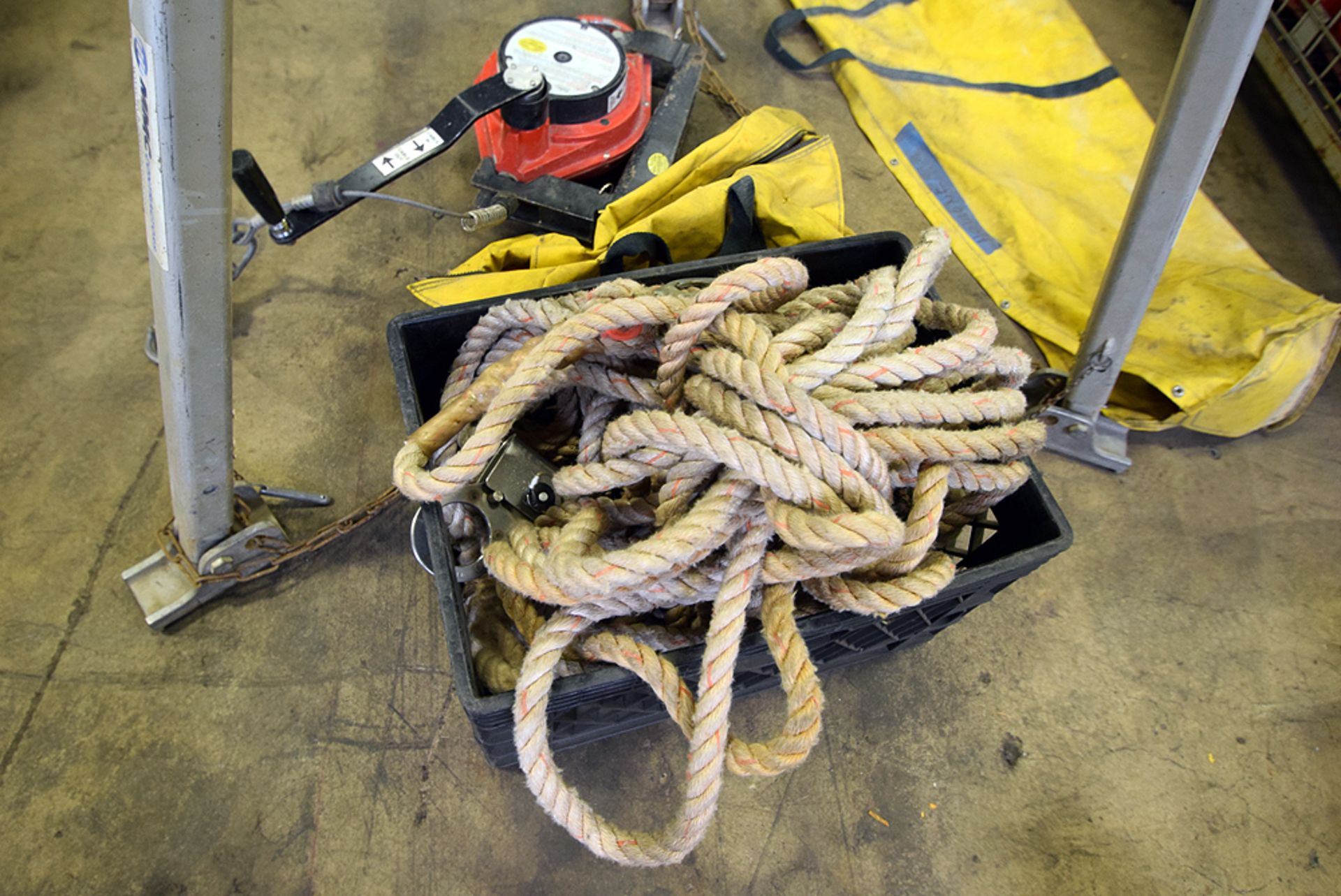 Group of Confined Space Equipment, Miller Confined Space Tripod & Manual Crank Winch w/ 75' Braided - Image 4 of 7