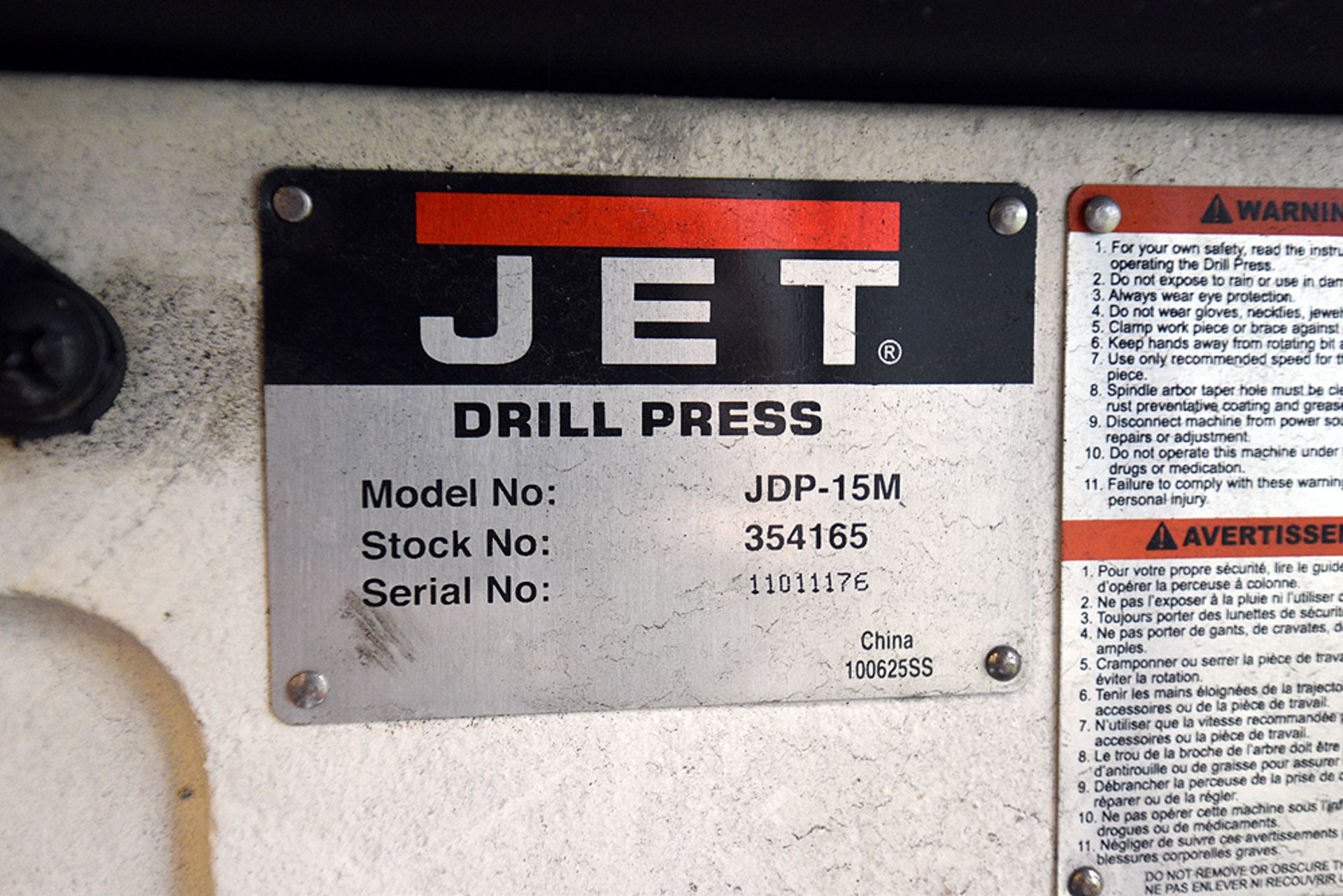 JET TABLETOP DRILL PRESS - Image 5 of 5