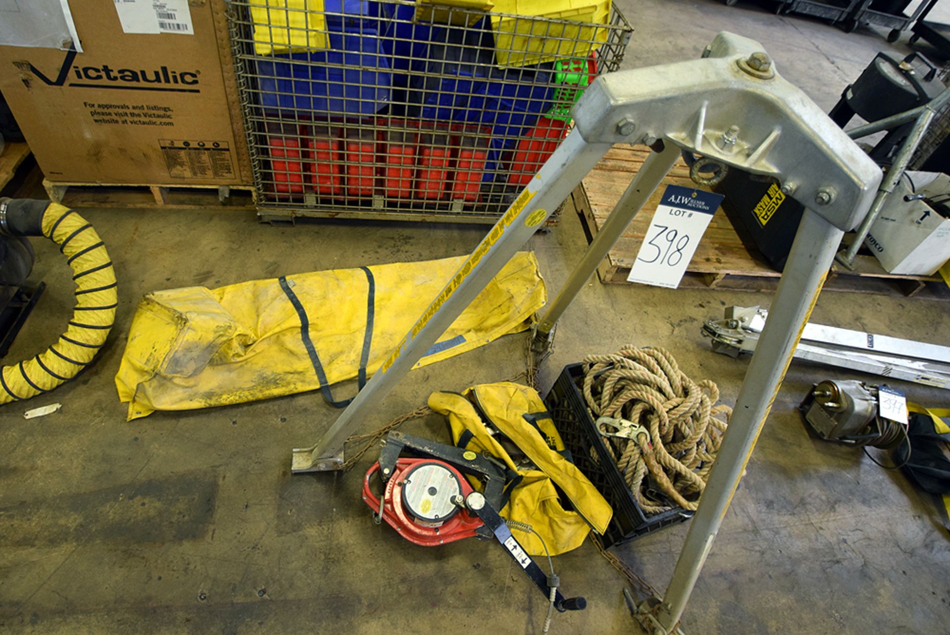 Group of Confined Space Equipment, Miller Confined Space Tripod & Manual Crank Winch w/ 75' Braided - Image 7 of 7