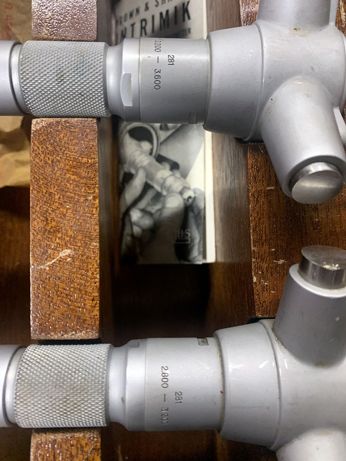 Set of 4 Brown & Sharpe, Internal Tri-Point Micrometers (Bore Gauges) w/ 2 Rings - Image 3 of 6