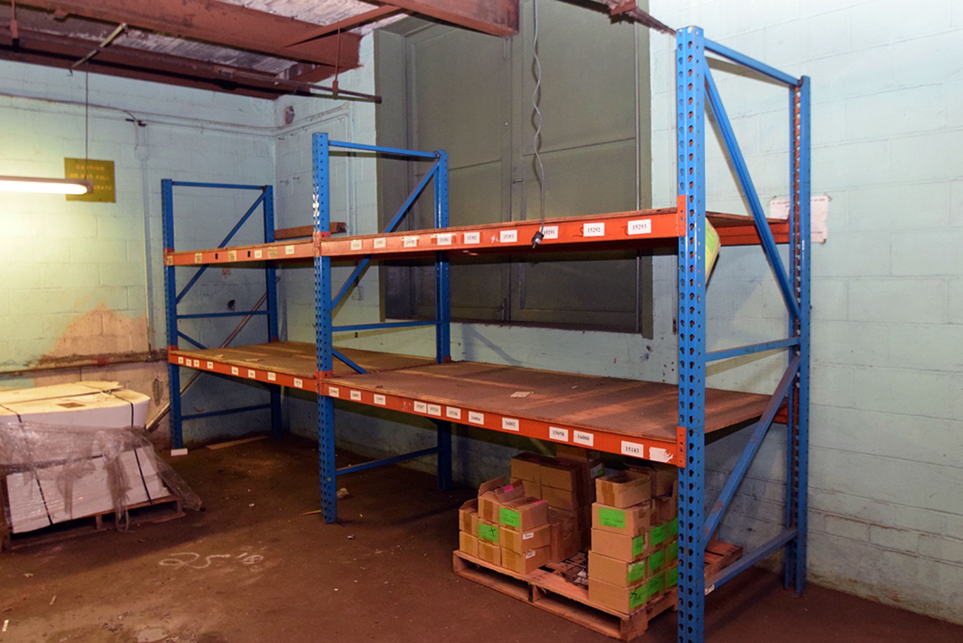 2-Section Pallet Racking w/ 3 Uprights & 8 Cross Braces