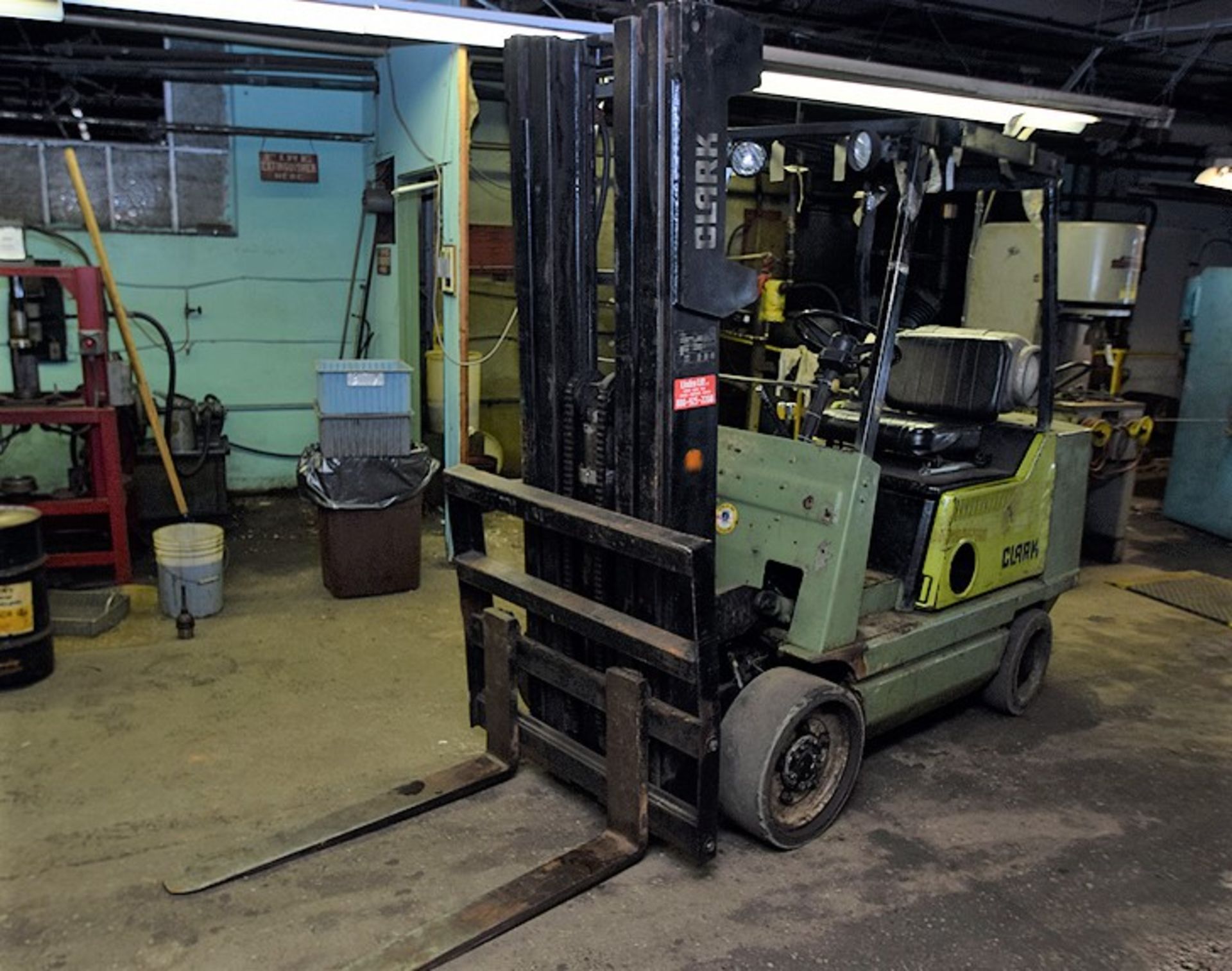 Clark GCX25, 5,000 lbs. Capacity, LPG Forklift, 3-Stage Mast, 2,963 Hours