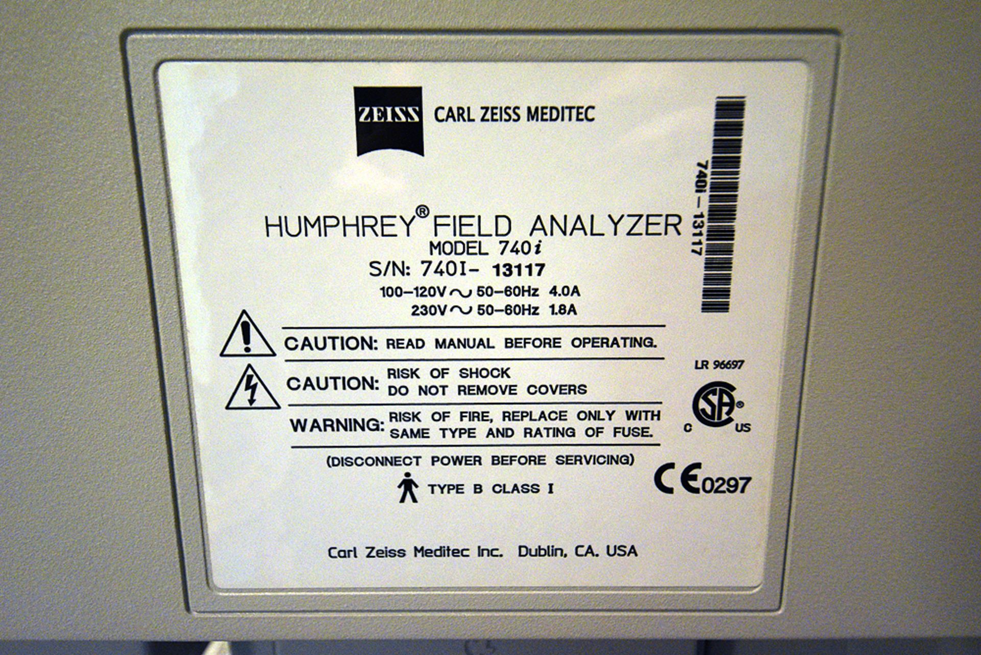 Zeiss Humphrey Field Analyzer - Image 4 of 9