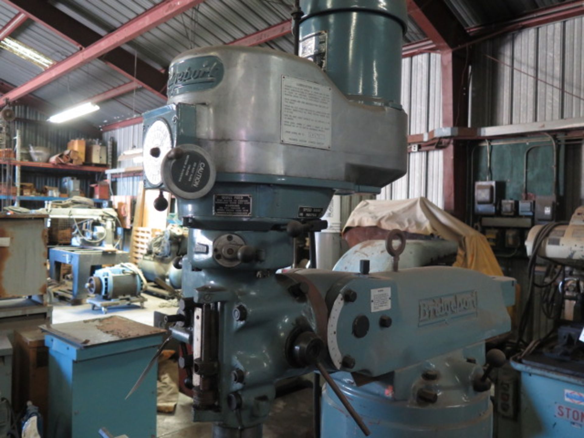 Bridgeport Vertical Mill s/n 157150 w/ 1.5Hp Motor, 60-4200 RPM, Power Feed, 9” x 42”, SOLD AS IS - Image 6 of 8