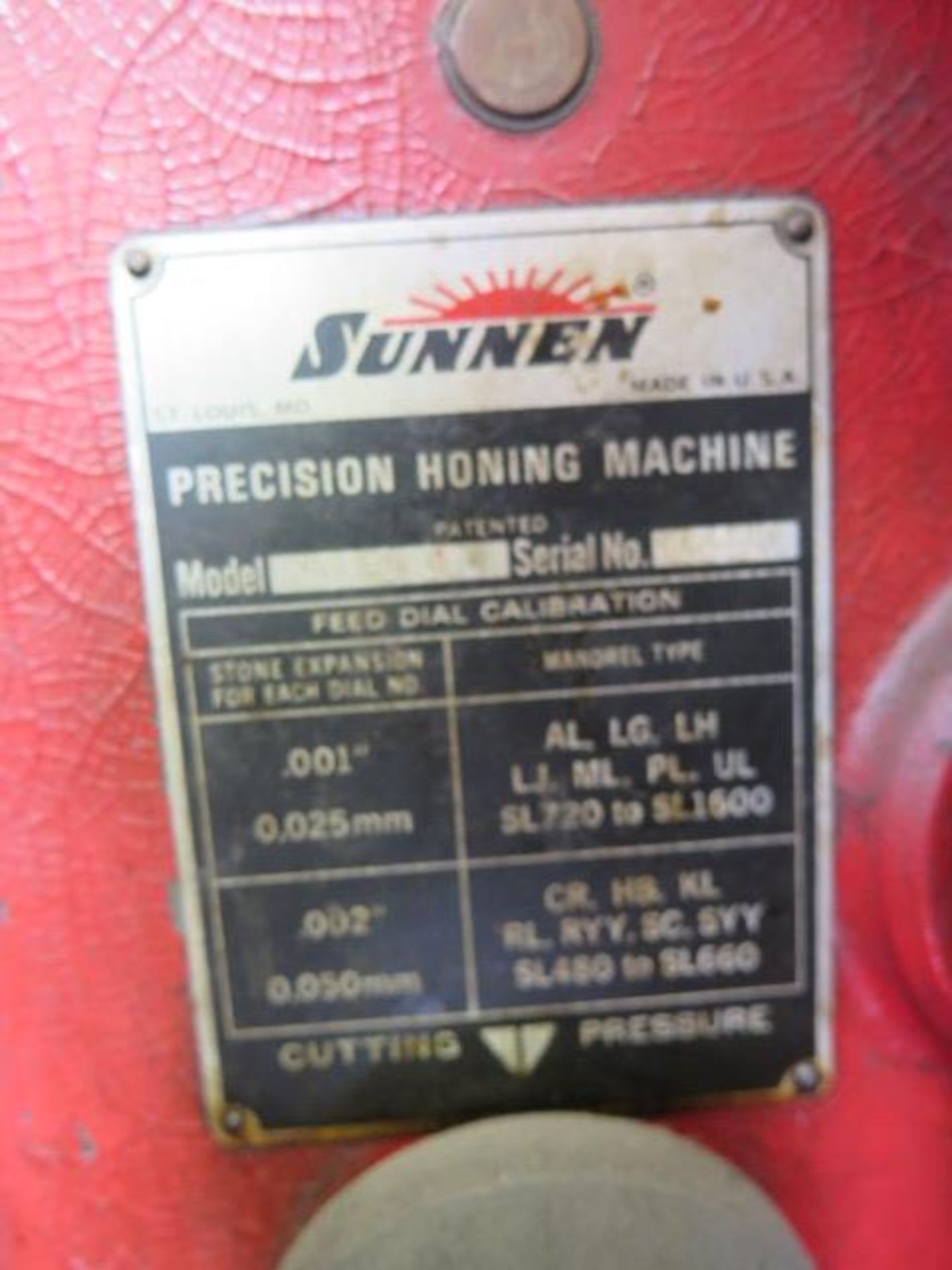 Sunnen LBB-1810 Precision Honing Machine s/n 15393 w/ Power Stroke, Coolant (SOLD AS-IS - NO - Image 9 of 10