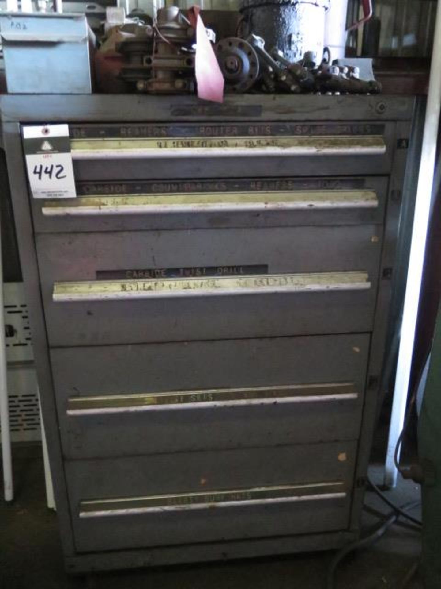 5-Drawer Tooling Cabinet w/ Gun Drills and Misc (SOLD AS-IS - NO WARRANTY)