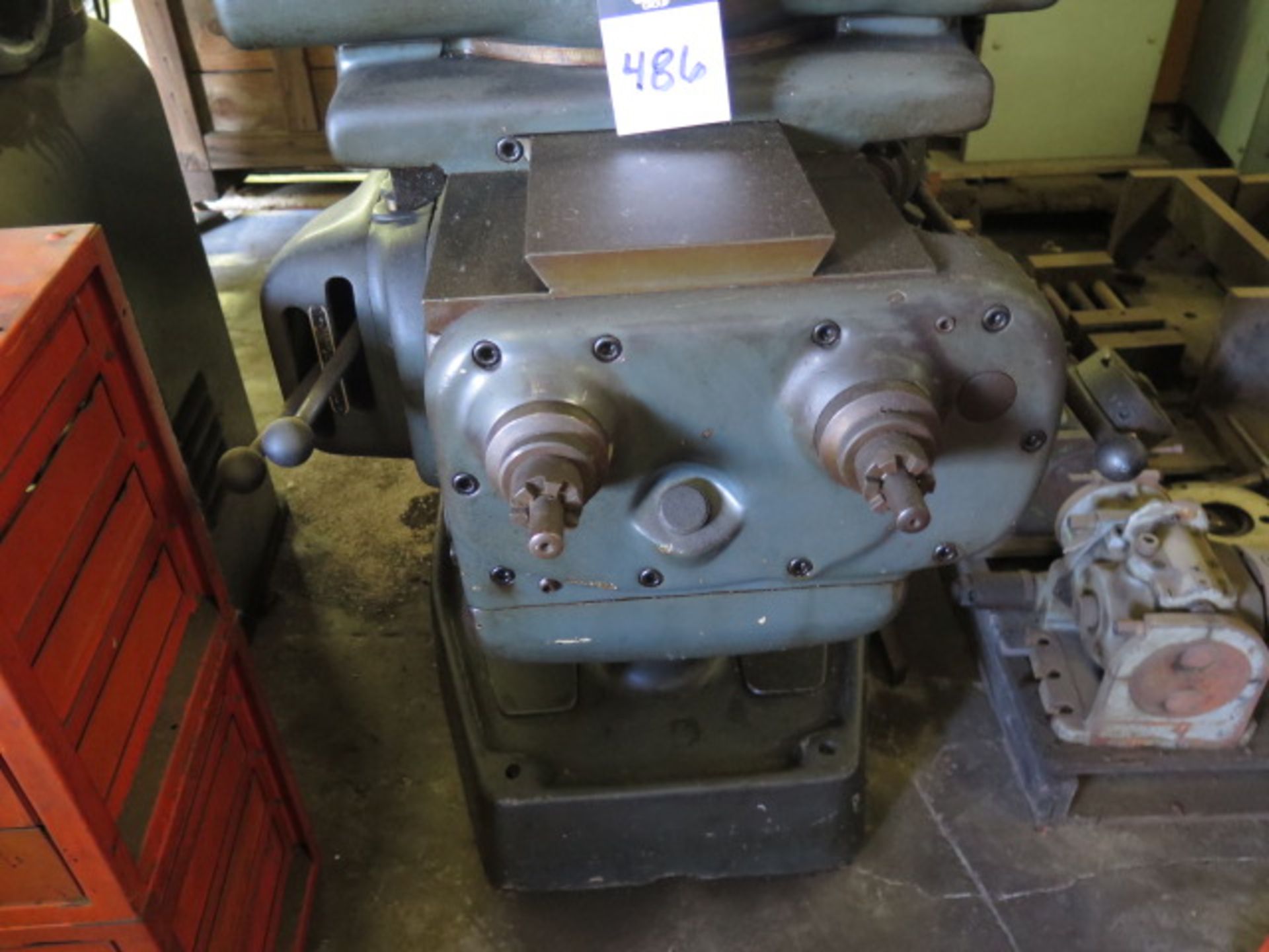 Induma type UR2 Universal Mill s/n 522198 w/ 28-1100 RPM, 40-Taper Horizontal Spindle, SOLD AS IS - Image 3 of 8