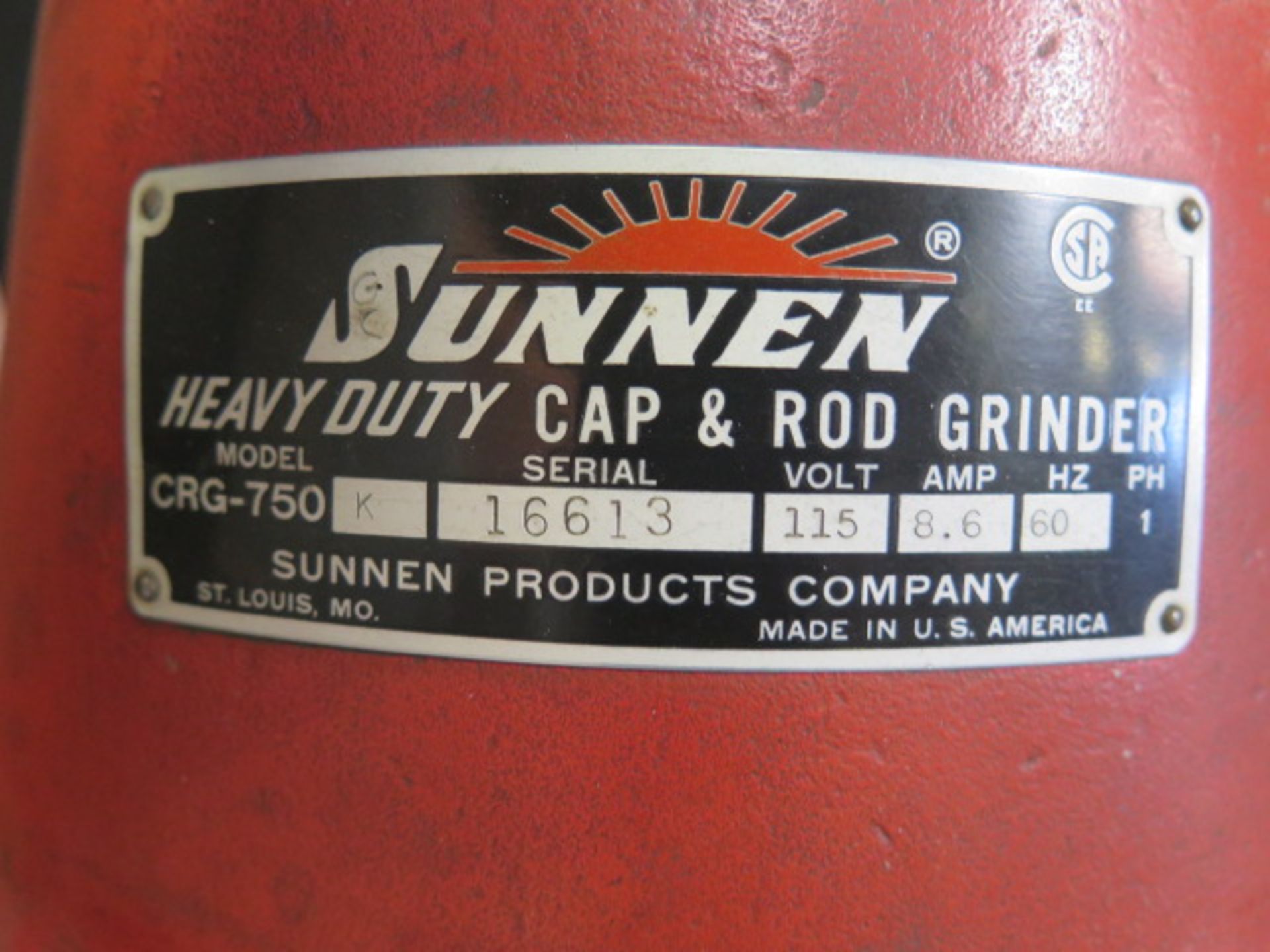 Sunnen CRG-750 Heavy Duty Cap and Rod Grinder s/n 16613 (SOLD AS-IS - NO WARRANTY) - Image 7 of 7