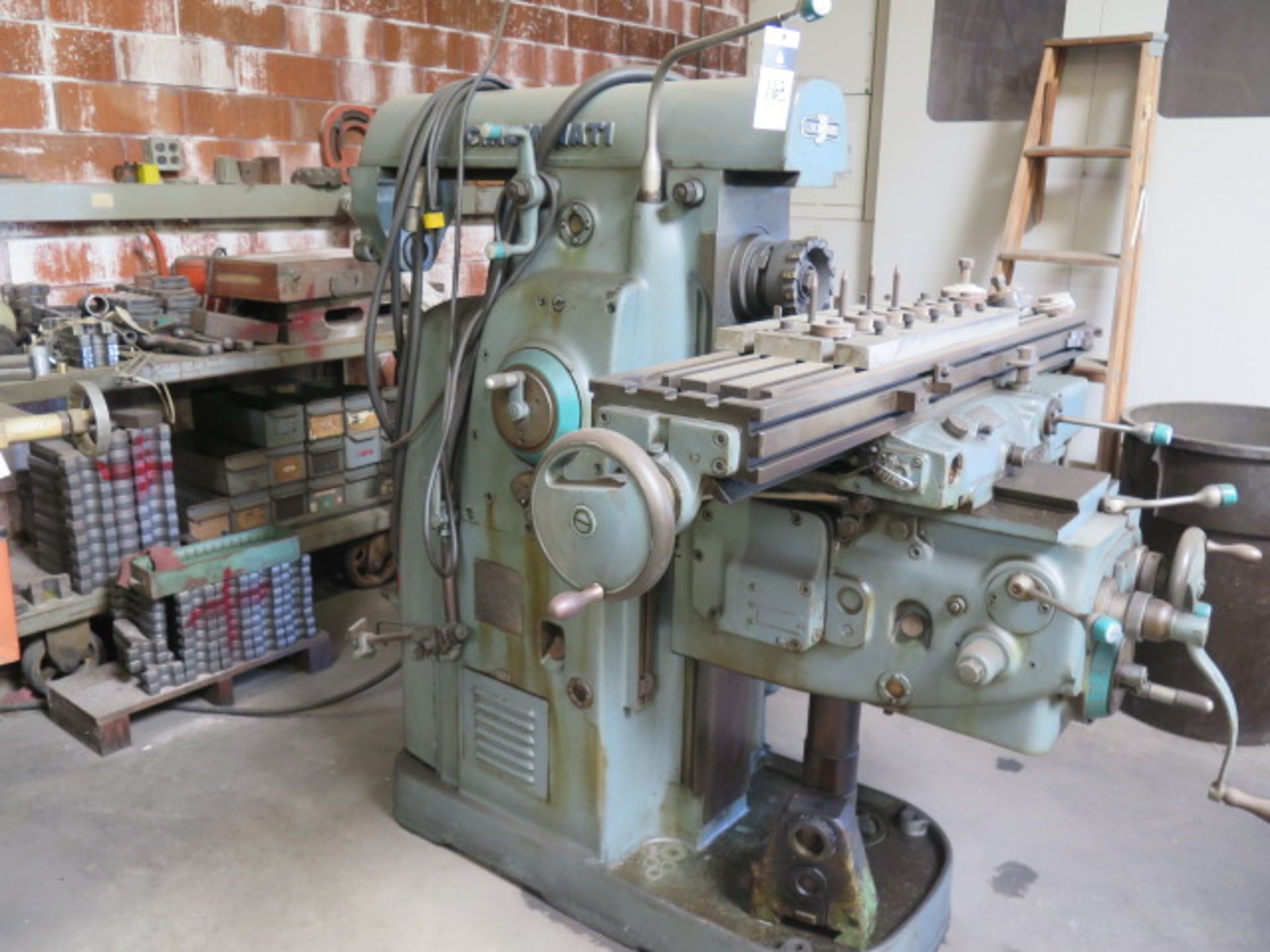 Cincinnati Horizontal Mill s/n 2J2P5H-44 w/ 25-1500 RPM, 50 Taper Spindle, Power Feeds, SOLD AS IS - Image 2 of 9