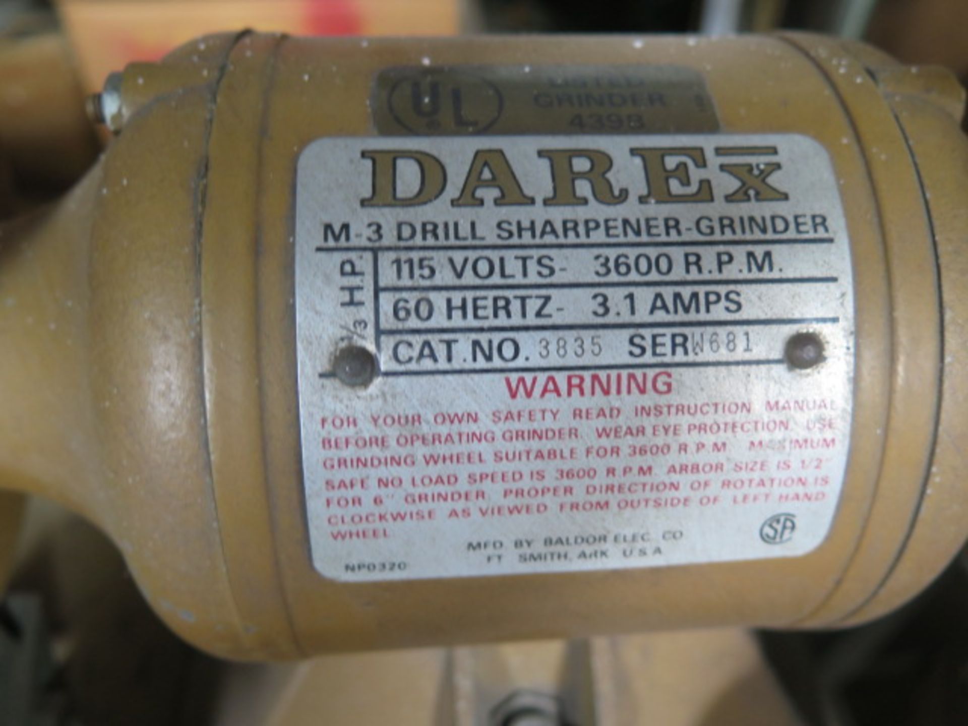 Darex Precision Drill Sharpener w/ Stand (SOLD AS-IS - NO WARRANTY) - Image 7 of 7