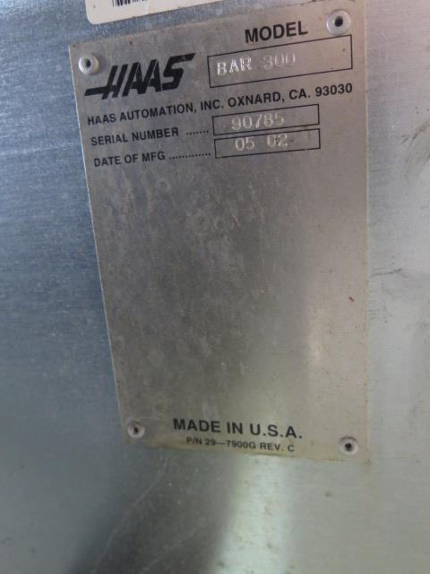 Haas ServoBar 300 Automatic Bar Loader / Feeder (SOLD AS-IS - NO WARRANTY) - Image 8 of 8
