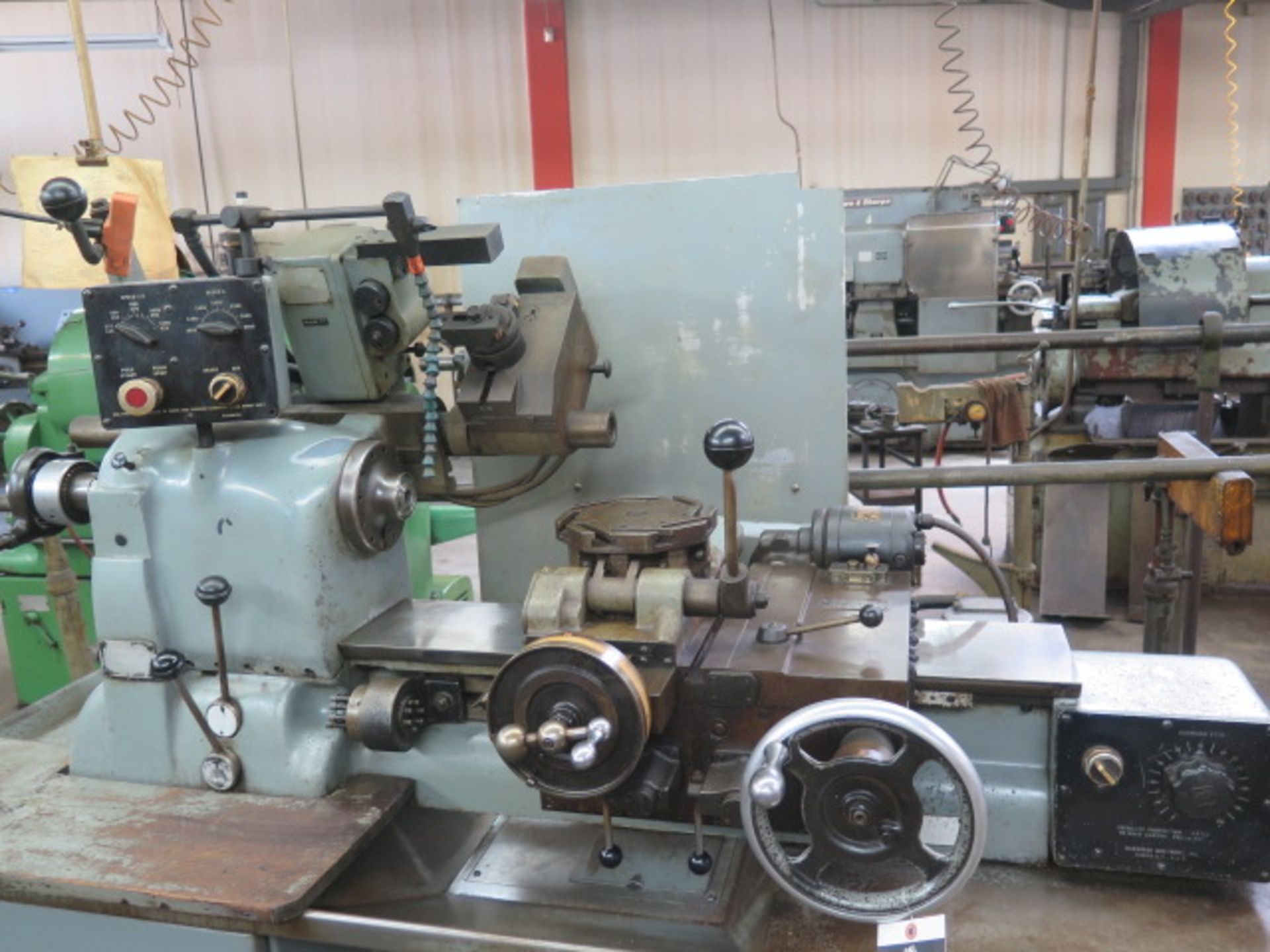 Hardinge HC Hand Chucker s/n HC-5029-T w/ Threading Attachment, 125-3000 RPM, 5C SOLD AS IS - Image 3 of 14