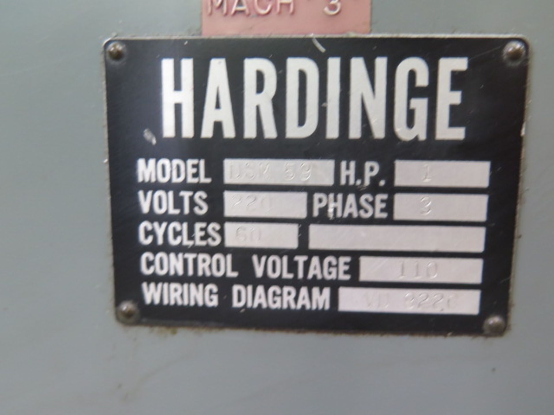 Hardinge DSM-59 Narrow Bed Second OP Lathe s/n DV-59-8418 w/ 240-3500 RPM, 5C SOLD AS IS - Image 9 of 9