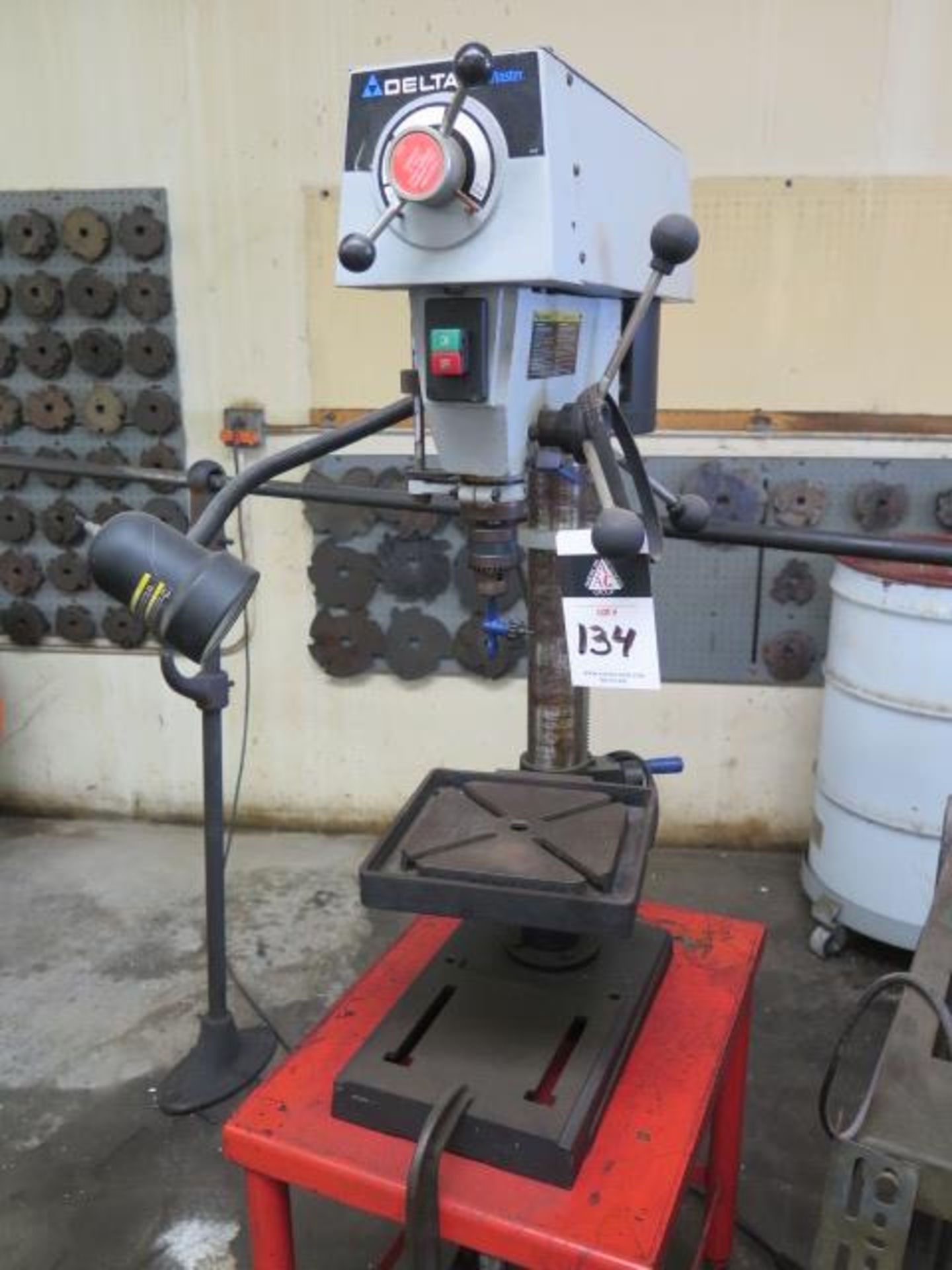 Delta Bench Model Drill Press w/ Roll Stand (SOLD AS-IS - NO WARRANTY)