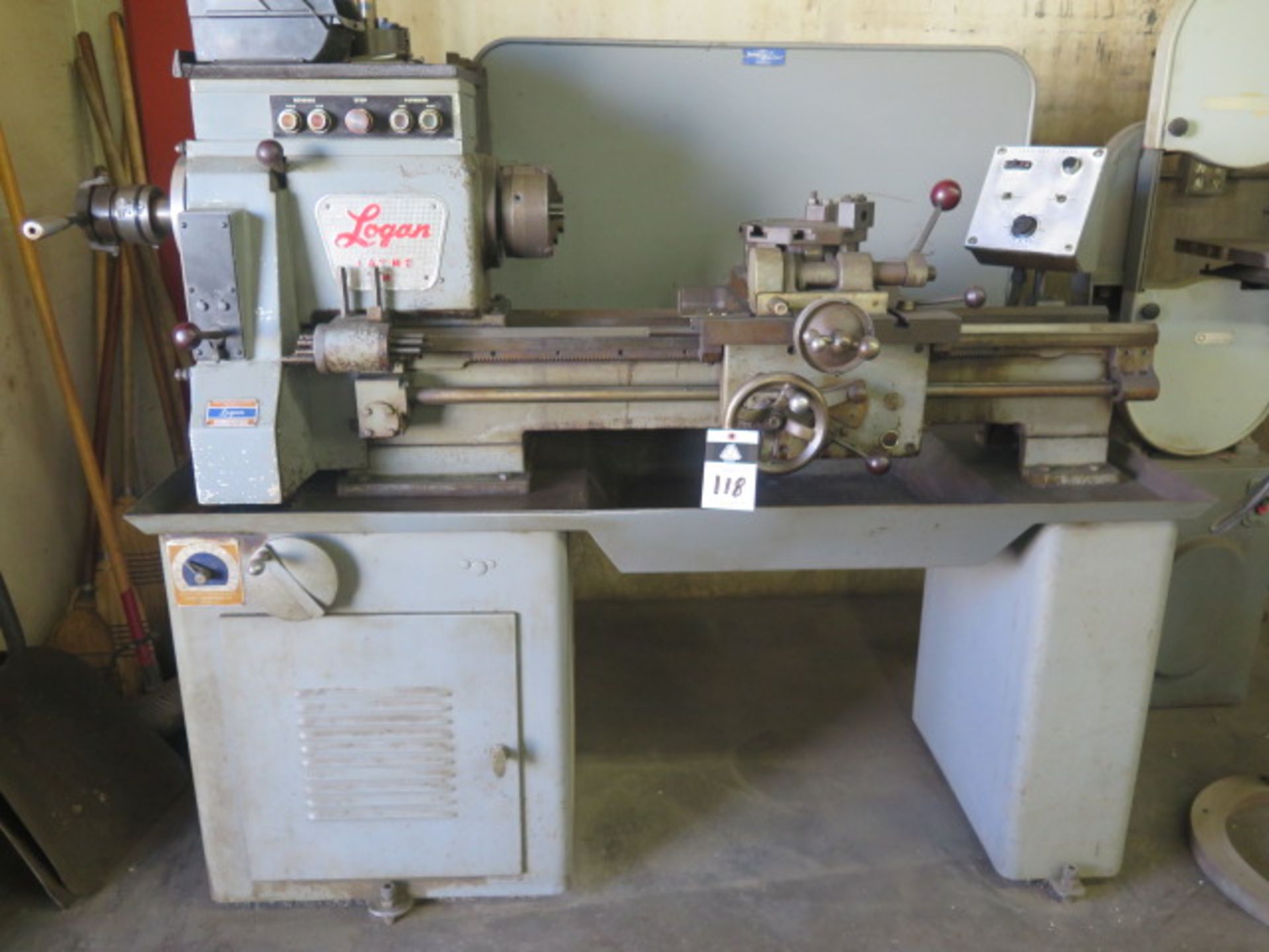Logan mdl. 7515 Hand Chucker w/ 8-Station Turret, 350-2000 Adjustable RPM, 5C Spindle, SOLD AS IS