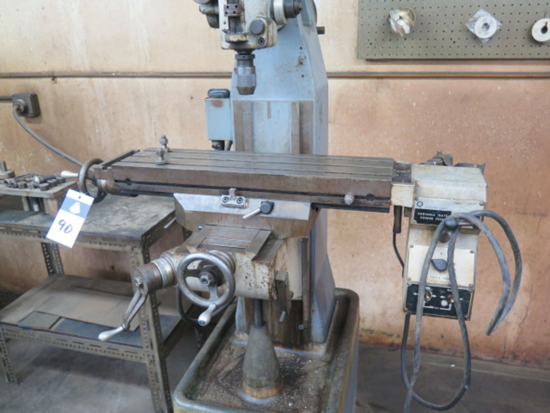 Rockwell Ram Style Vertical Mill w/ 370-6300 RPM, 6-Speeds, R8 Spindle, Power Feed, SOLD AS IS - Image 4 of 10