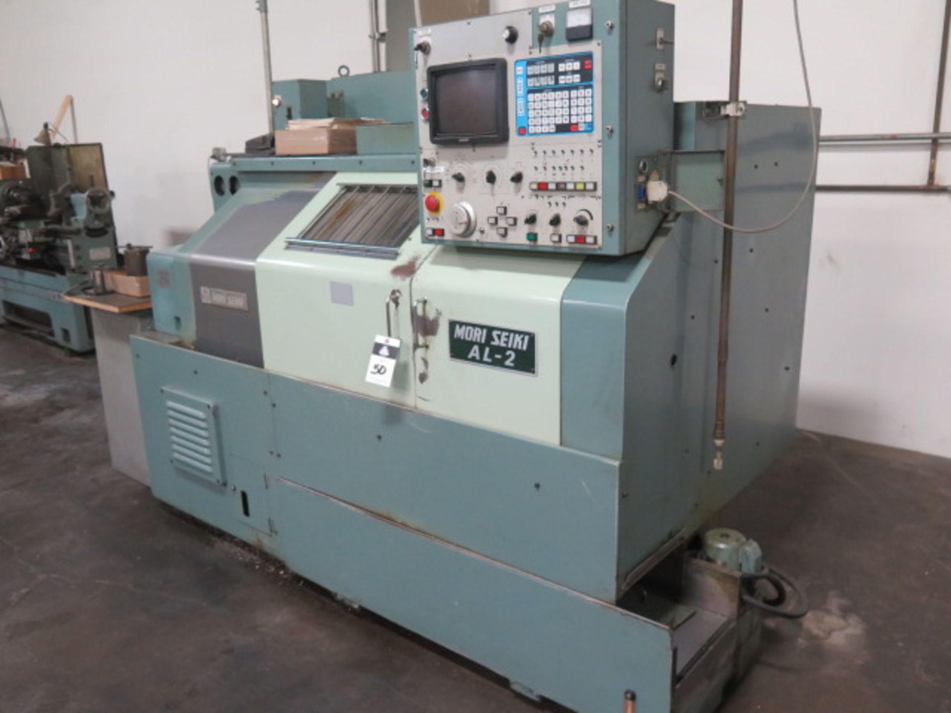 Mori Seiki AL-2ATM CNC Lathe s/n 58 w/ Yasnac Controls, Tool Presetter, 8-Station Turret, SOLD AS IS - Image 2 of 17