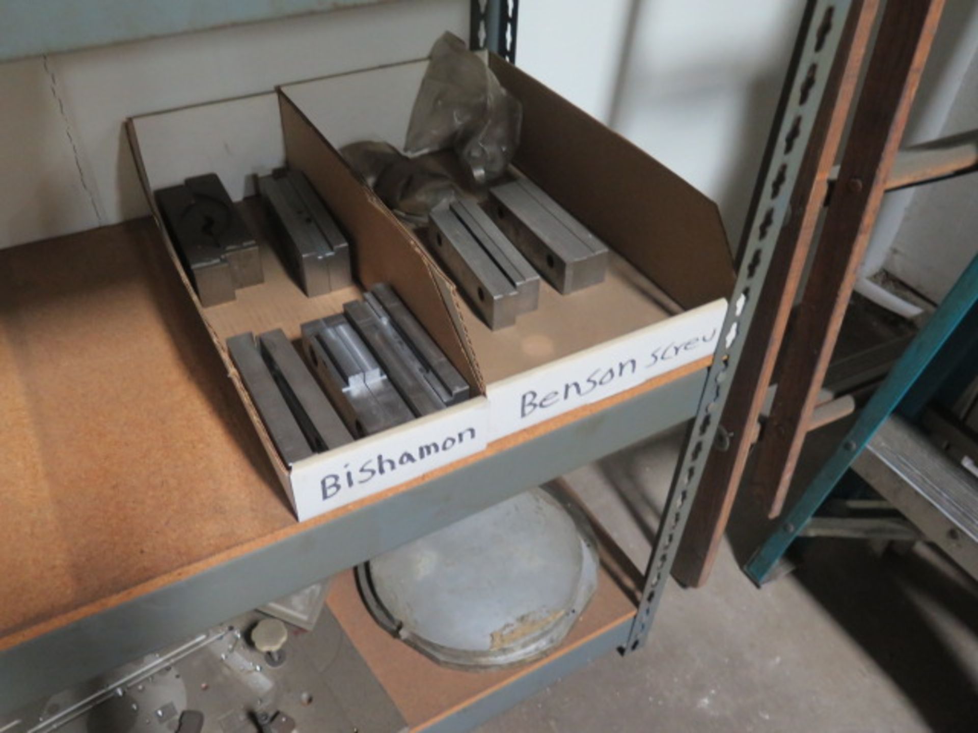 Vise Jaws and Misc Fixtures w/ Shelves (SOLD AS-IS - NO WARRANTY) - Image 6 of 11