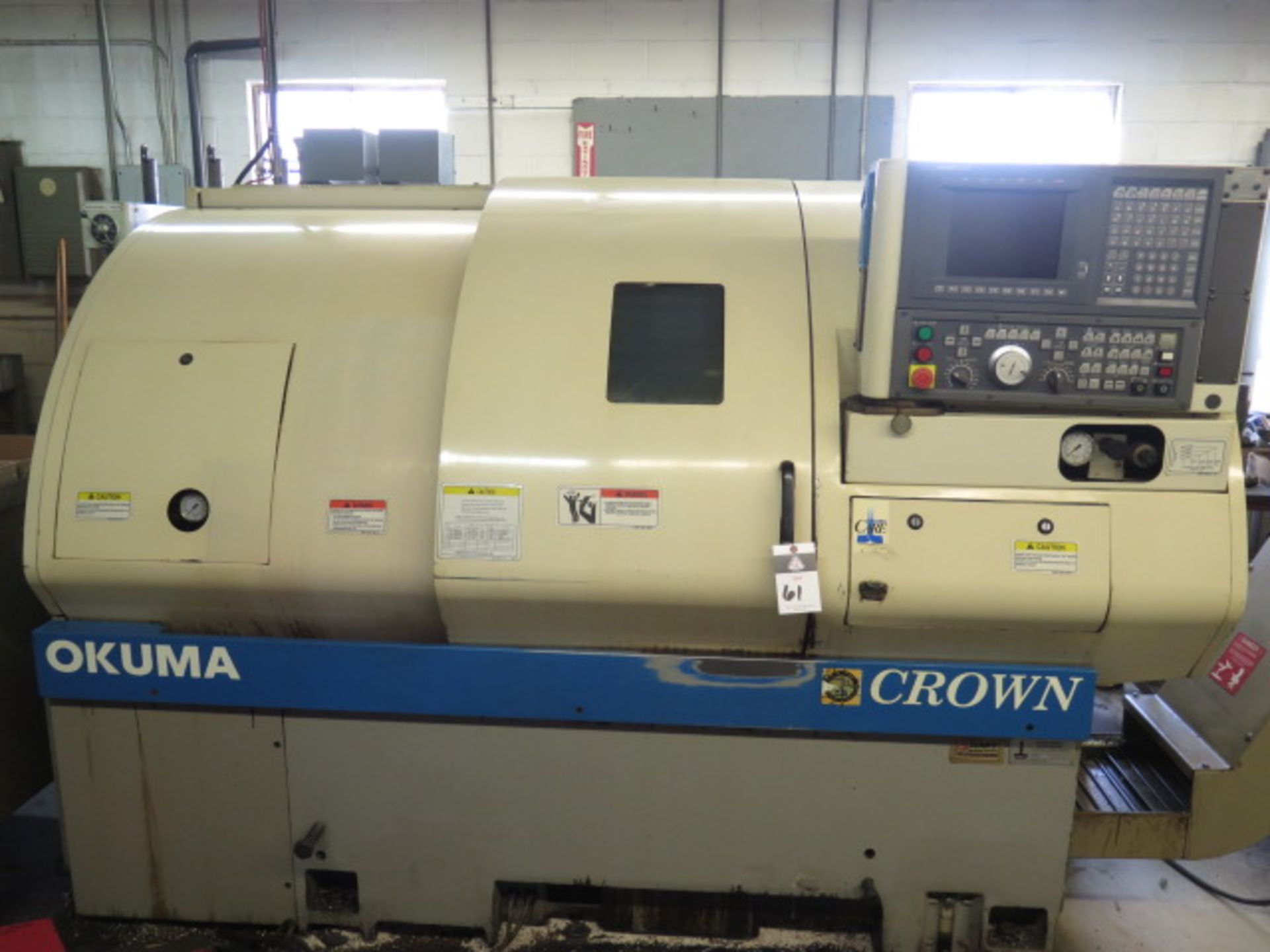 Okuma Crown Type 762S CNC LATHE s/n 10020520 w/ Okuma OSP700L Controls, 12-Station, SOLD AS IS