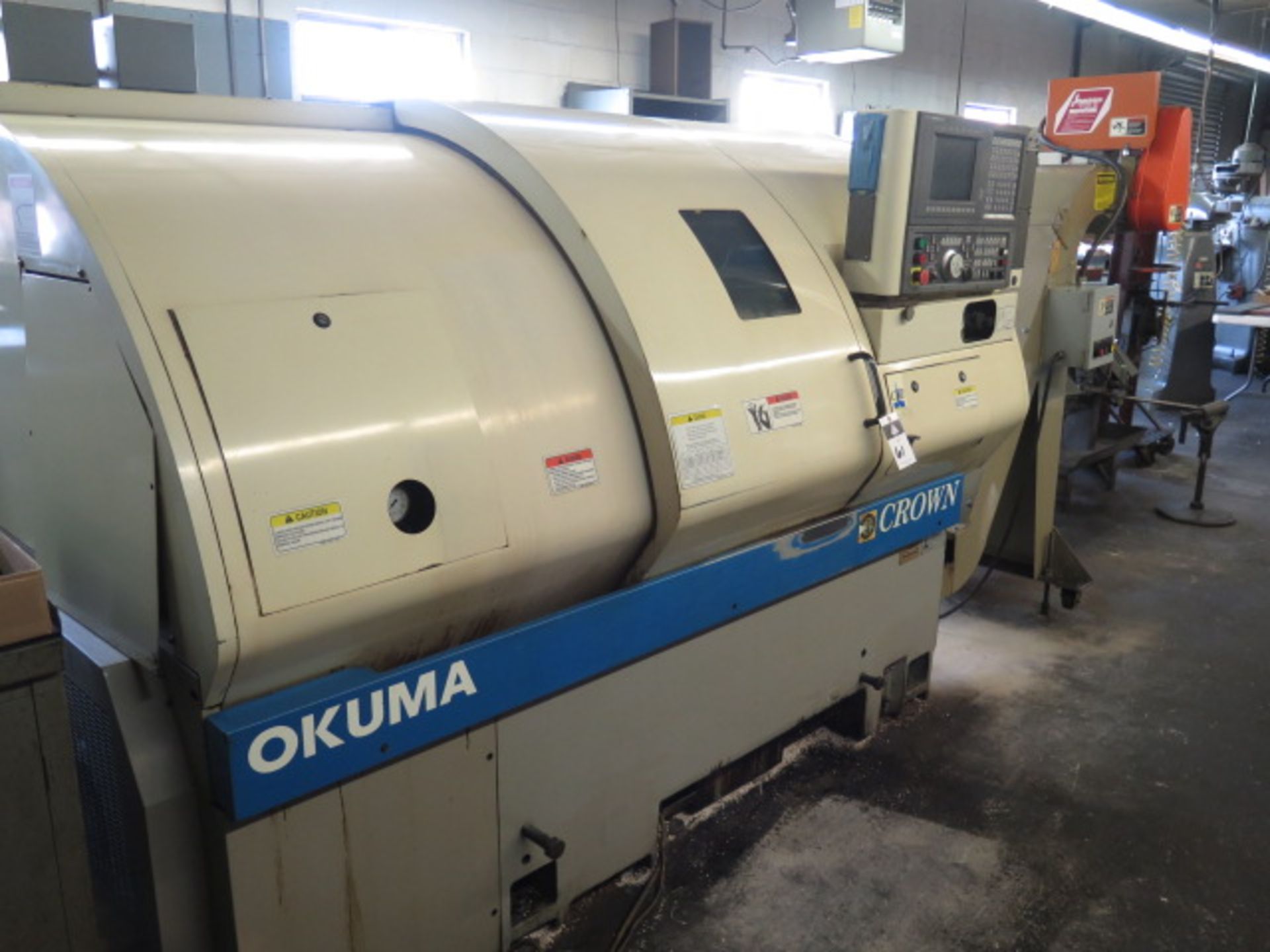 Okuma Crown Type 762S CNC LATHE s/n 10020520 w/ Okuma OSP700L Controls, 12-Station, SOLD AS IS - Image 3 of 13