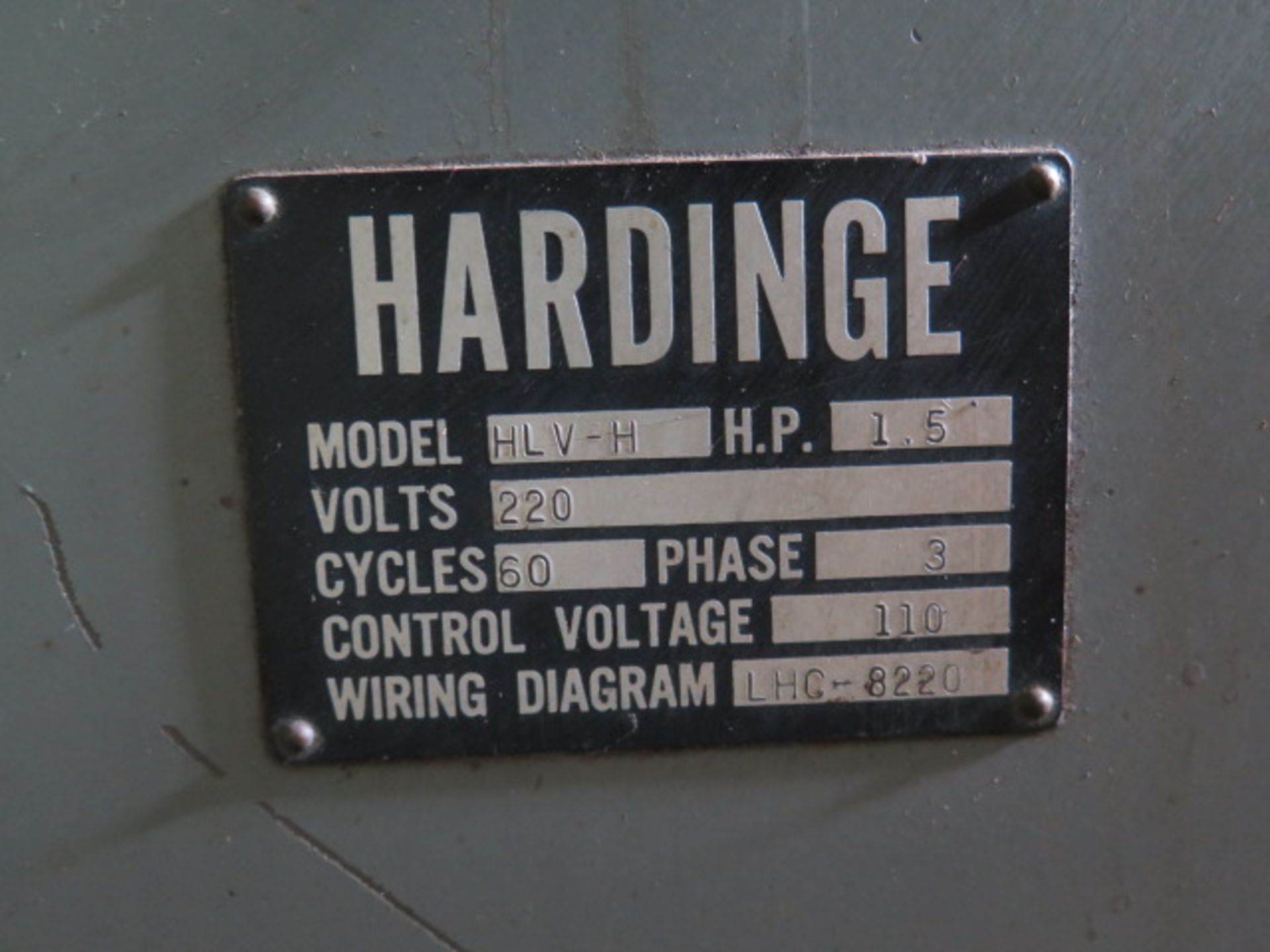 Hardinge HLV-H Tool Room Lathe s/n HLV-H-3244 w/ 125-3000 RPM, Inch Threading, Tailstock, SOLD AS IS - Image 9 of 9