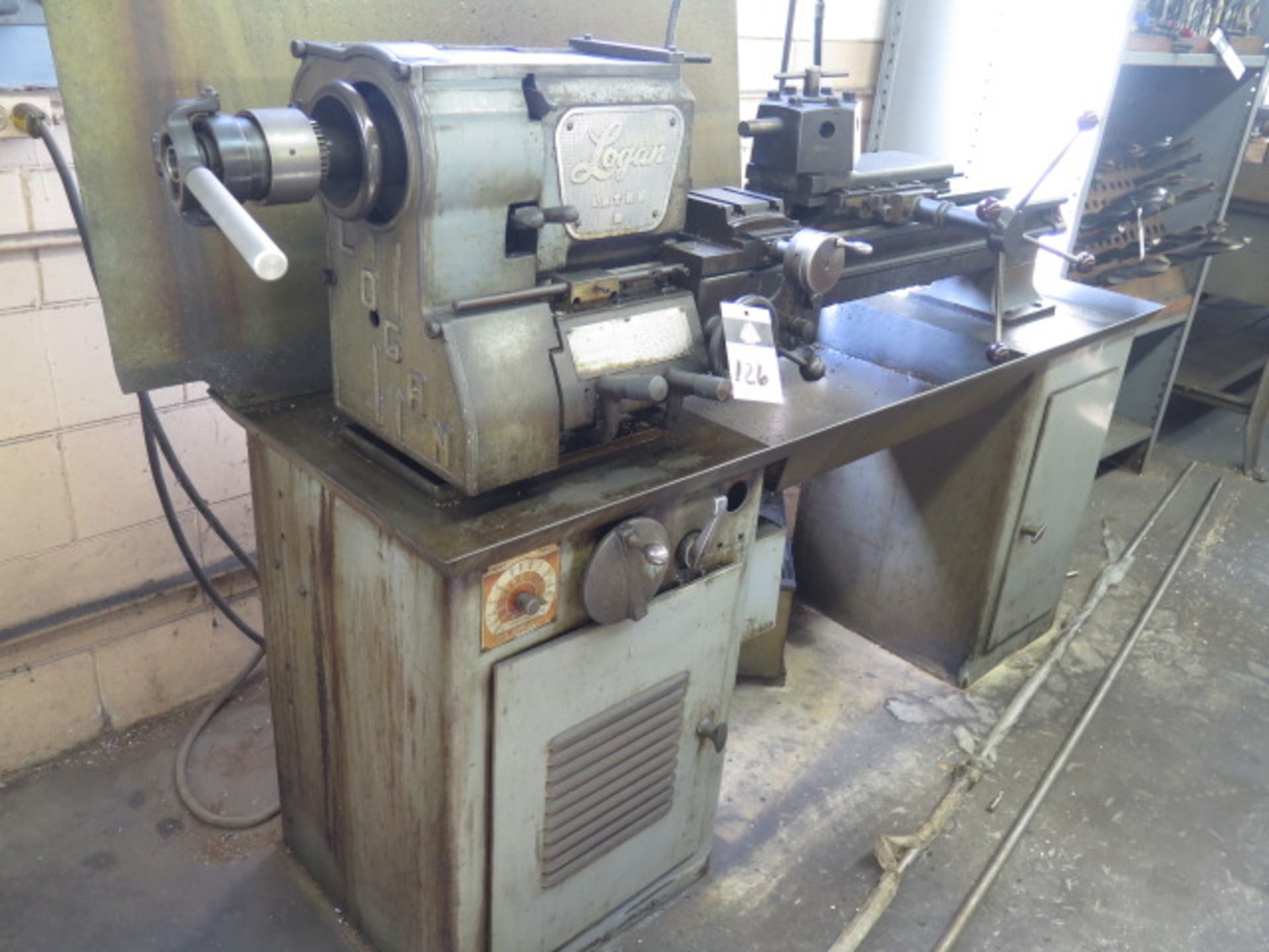 Logan mdl. 2557VH Second OP Lathe w/ 55-2000 Dial RPM, Inch Threading, 6-Station Turret, SOLD AS IS - Image 2 of 9