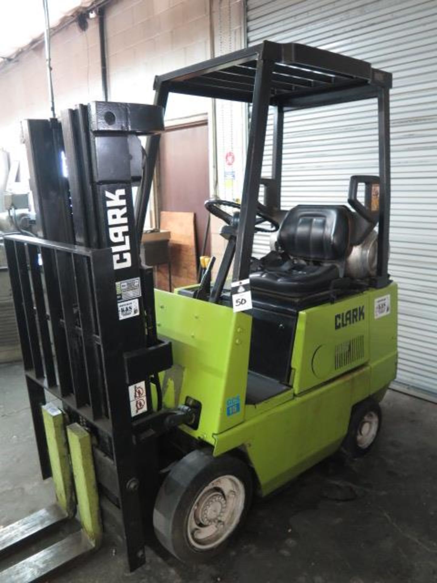 Clark GCS15 3000 Lb Cap LPG Forklift s/n G127-0077-7654-KOF w/ 3-Stage, 152” Lift Height, SOLD AS IS - Image 2 of 10